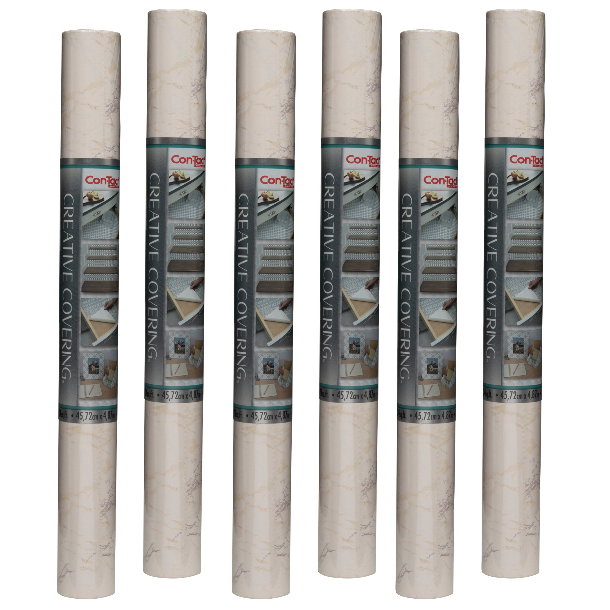 Con-Tact 16F-C9A822-06 18-Inches x 16-ft Beige Marble Shelf liner