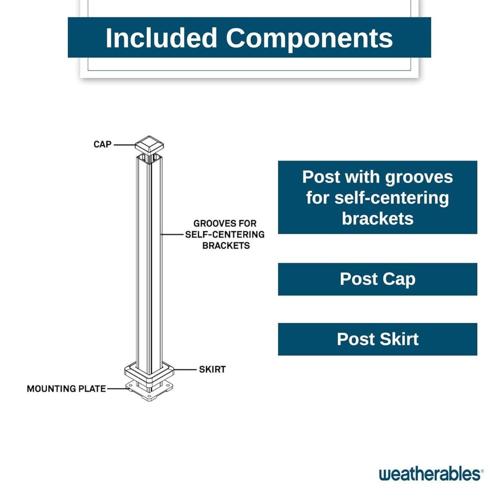Weatherables LBAL-POSTKIT-2.5X44A Deck-Posts - View #2