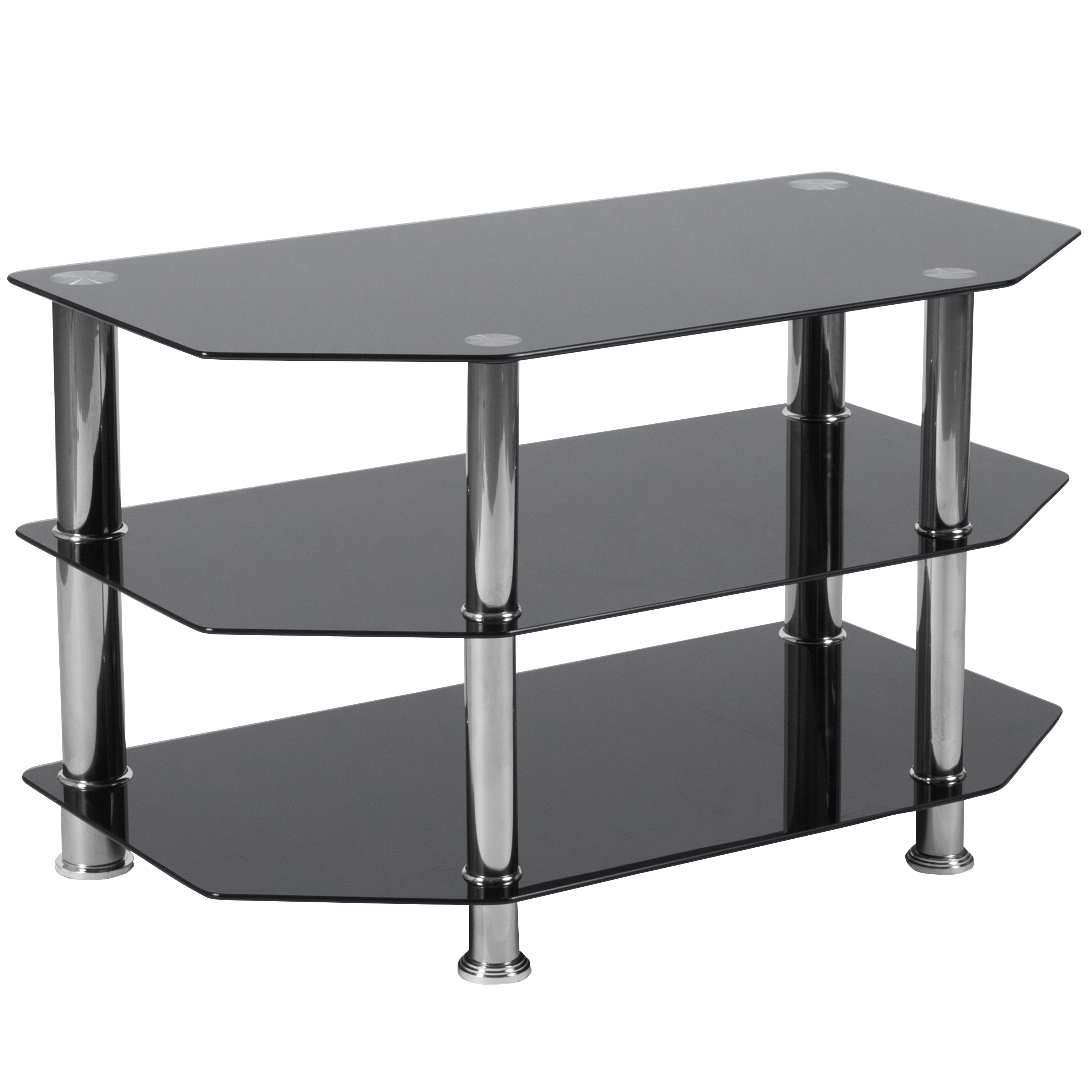 Flash Furniture North Beach Modern/Contemporary Black Top/Stainless ...