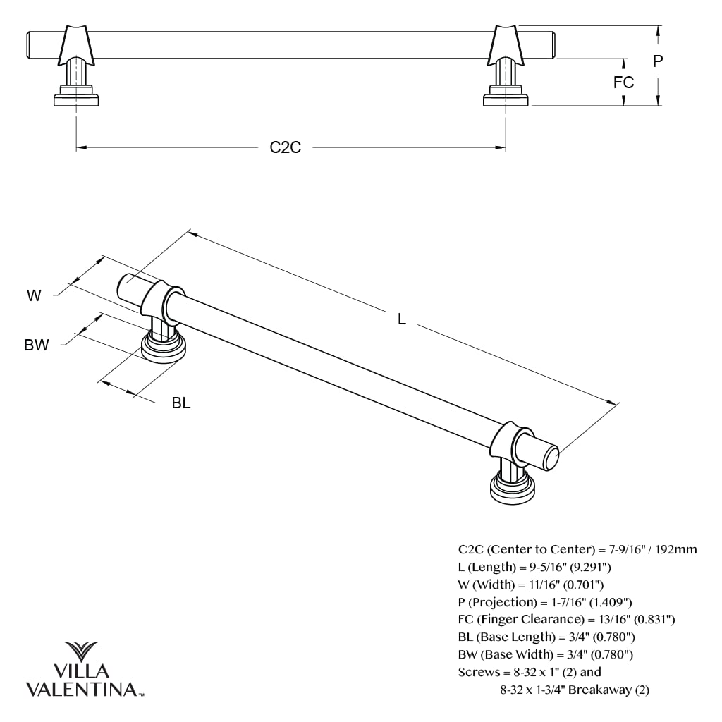 Villa Valentina VV13192MB Cabinet-Pulls - View #5
