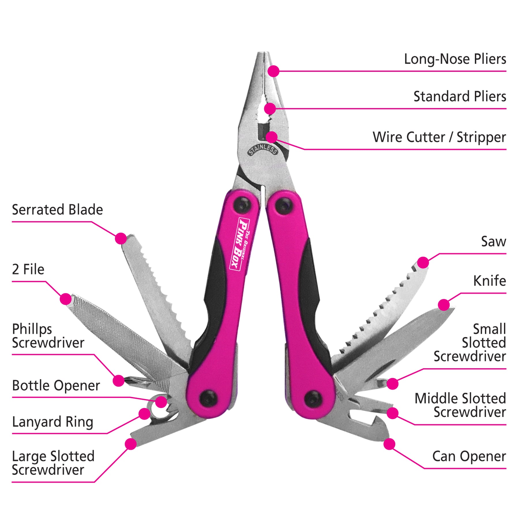 22 in1 Multitool Pliers with Safety Locking with Durable Nylon