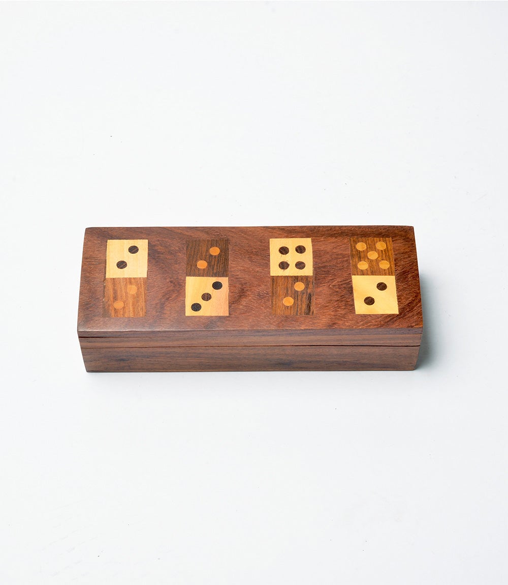 Matr Boomie Domino Family Fun Wooden Game Set - Handmade