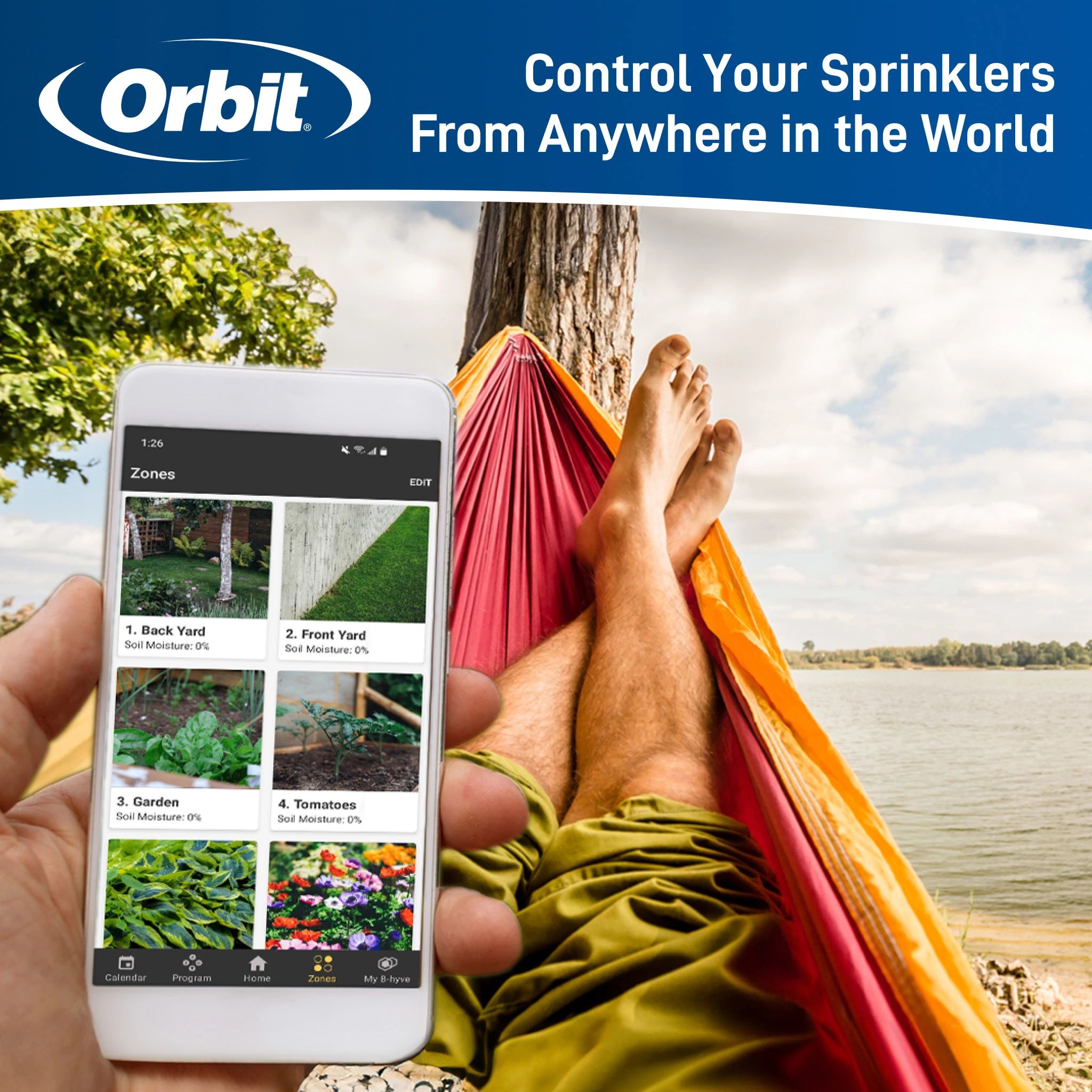 Orbit 6-Station Digital Wi-Fi Compatible Indoor/Outdoor Smart Irrigation Timer 57946 Sansujyuku sansujyuku.com