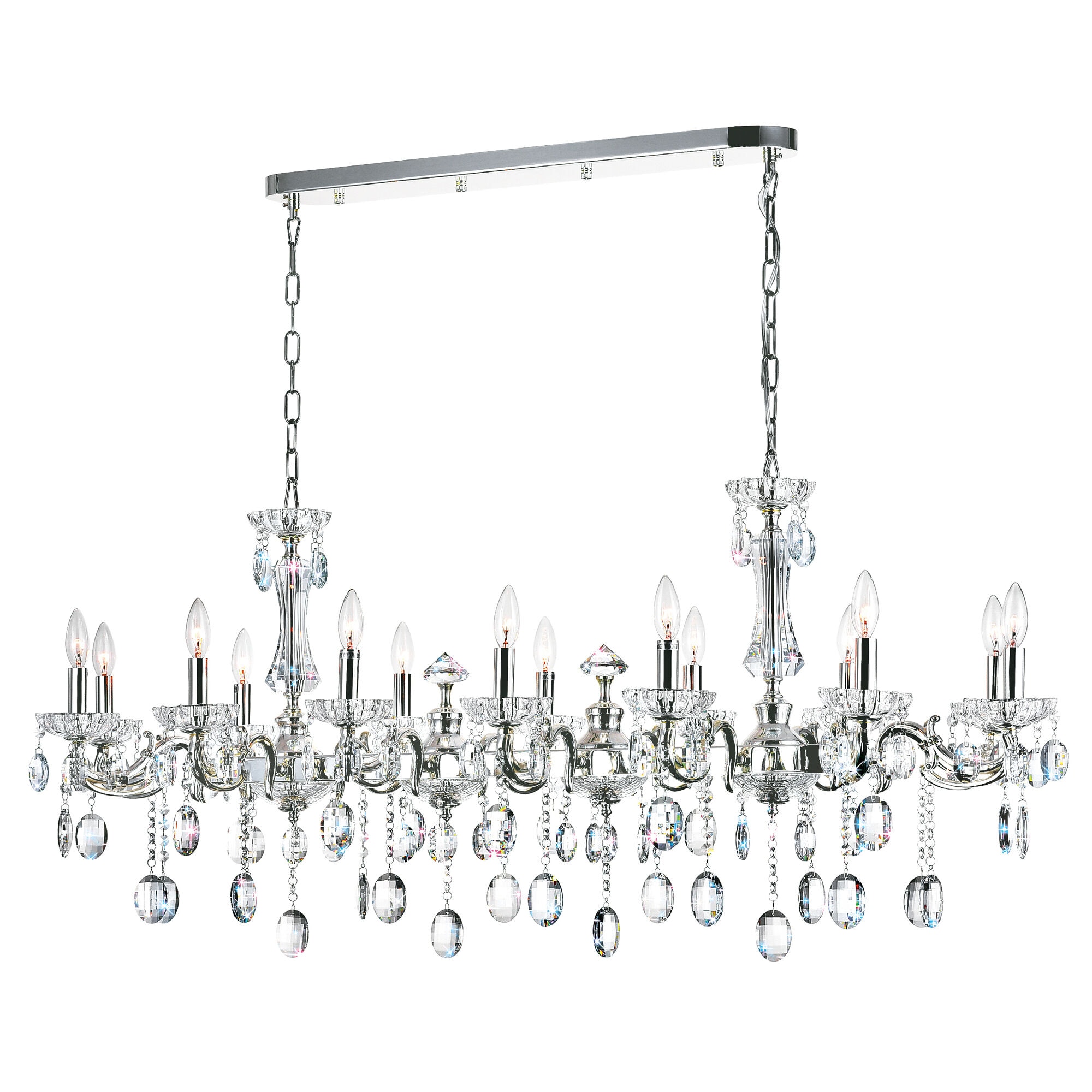 CWI Lighting 2016P54C-14 Flawless 14 -Light Chrome Transitional For Use in Bathrooms, Bedrooms, Dining Rooms, Foyers, Kitchens, Living Rooms Chandelier