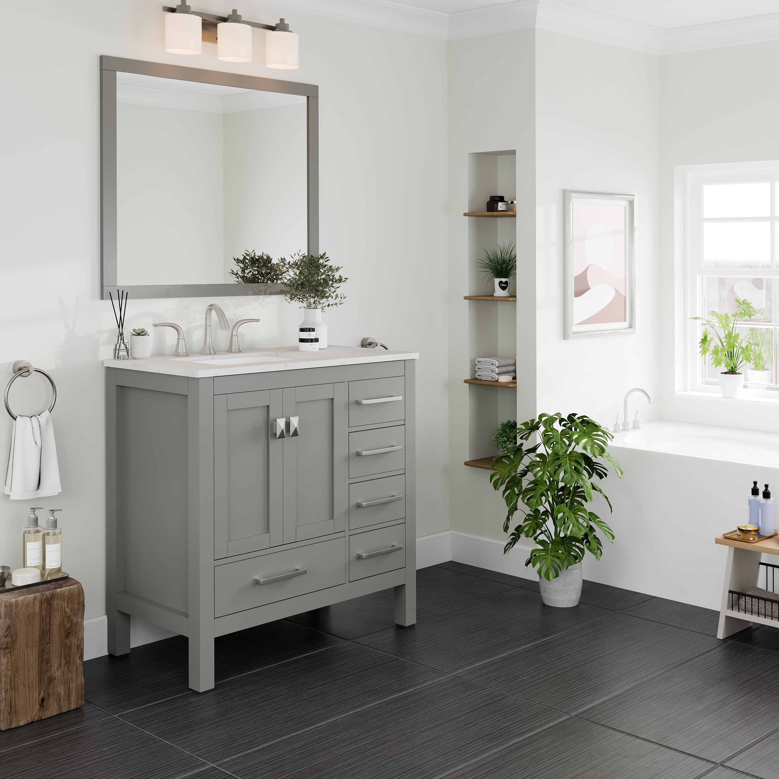 Eviva EVVN412-36GR Bath-Vanity-Combo - View #3
