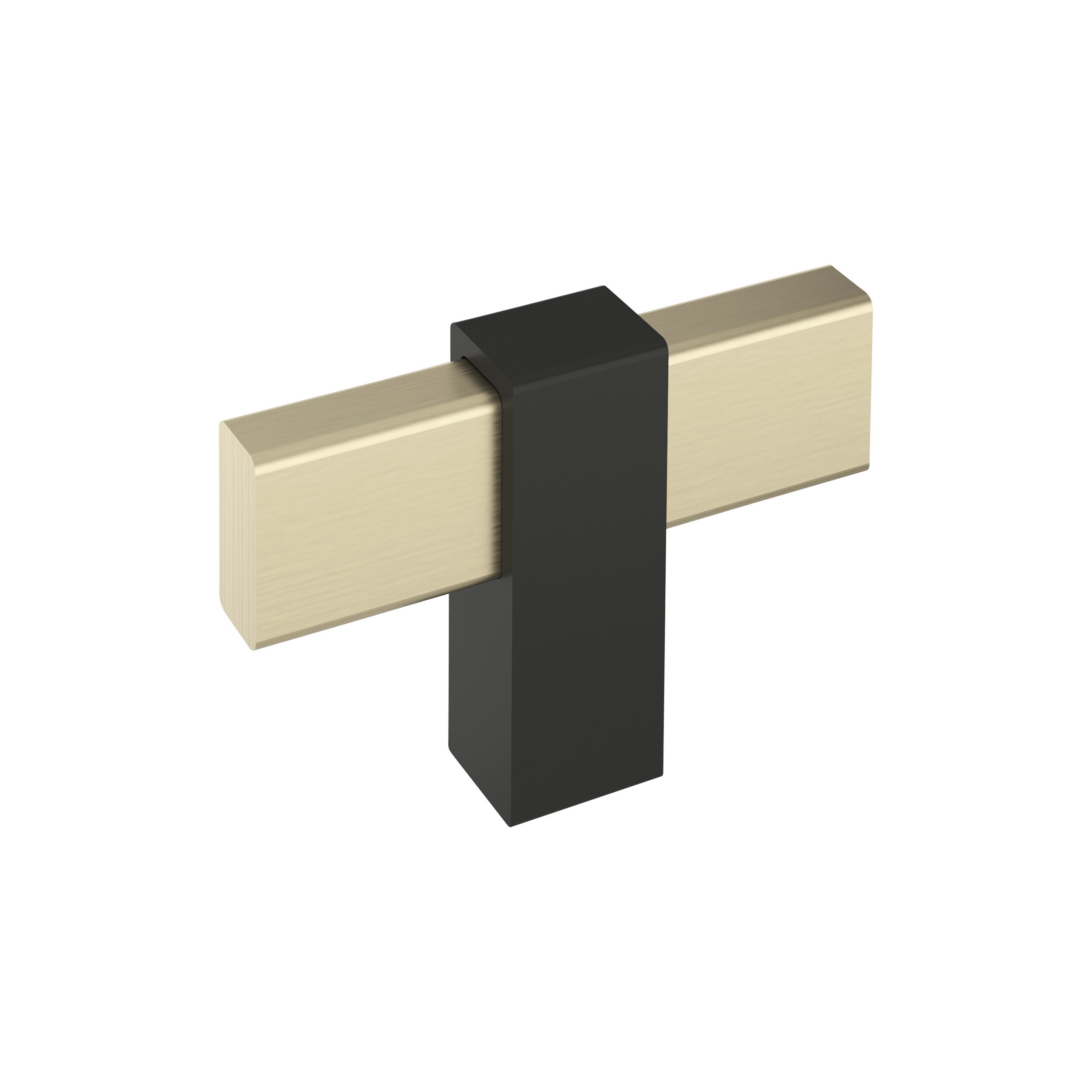Amerock BP36720BBZMB Mulino 2-3/8-in Golden Champagne/Matte Black Bar Contemporary Cabinet Knob