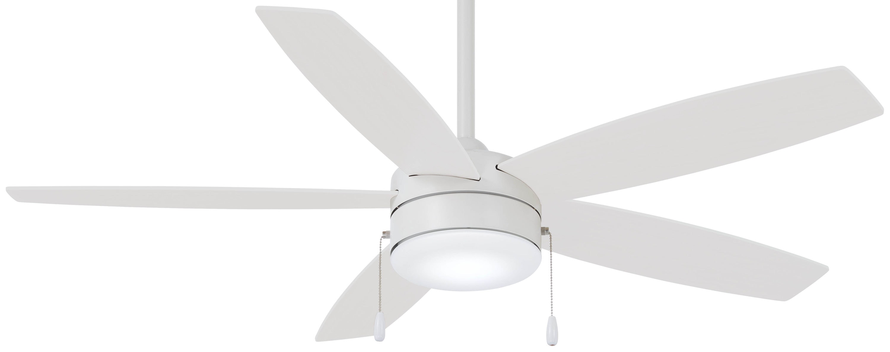 Minka Aire F673L-WHF Airetor 52-in Flat white with Flat white Blades Ceiling Fan With Light ( 5 -Blade )