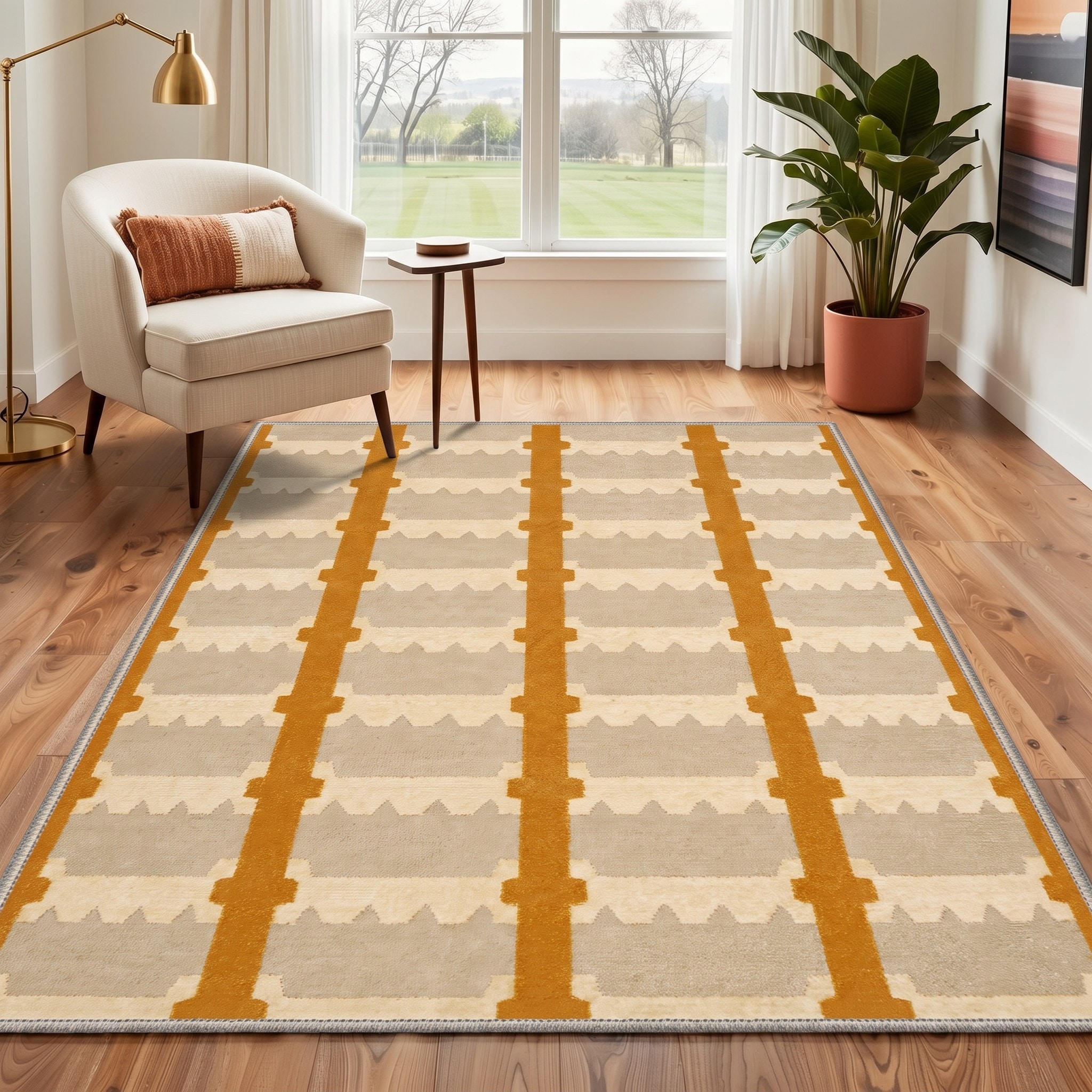 BAVNI ARC00048-SAFFRON-2X3 rugs - View #2