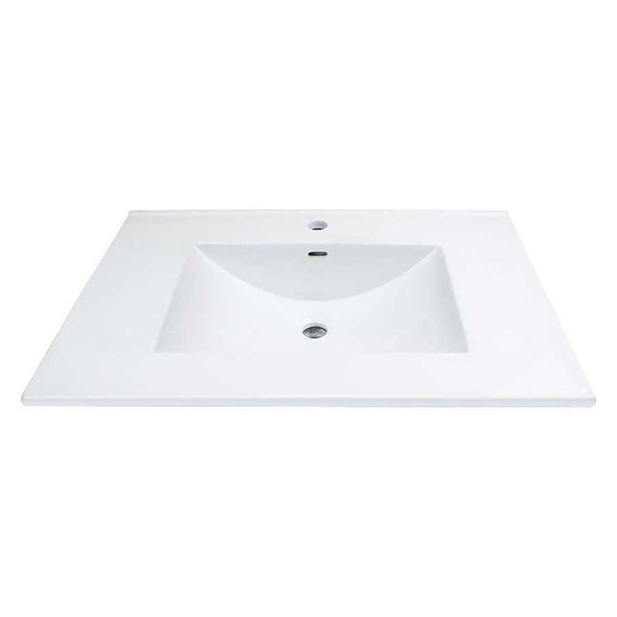 Transolid Juliette 25-in White Vitreous China Bathroom Vanity Top Transolid Juliette 25-in White Vitreous China Bathroom Vanity Top