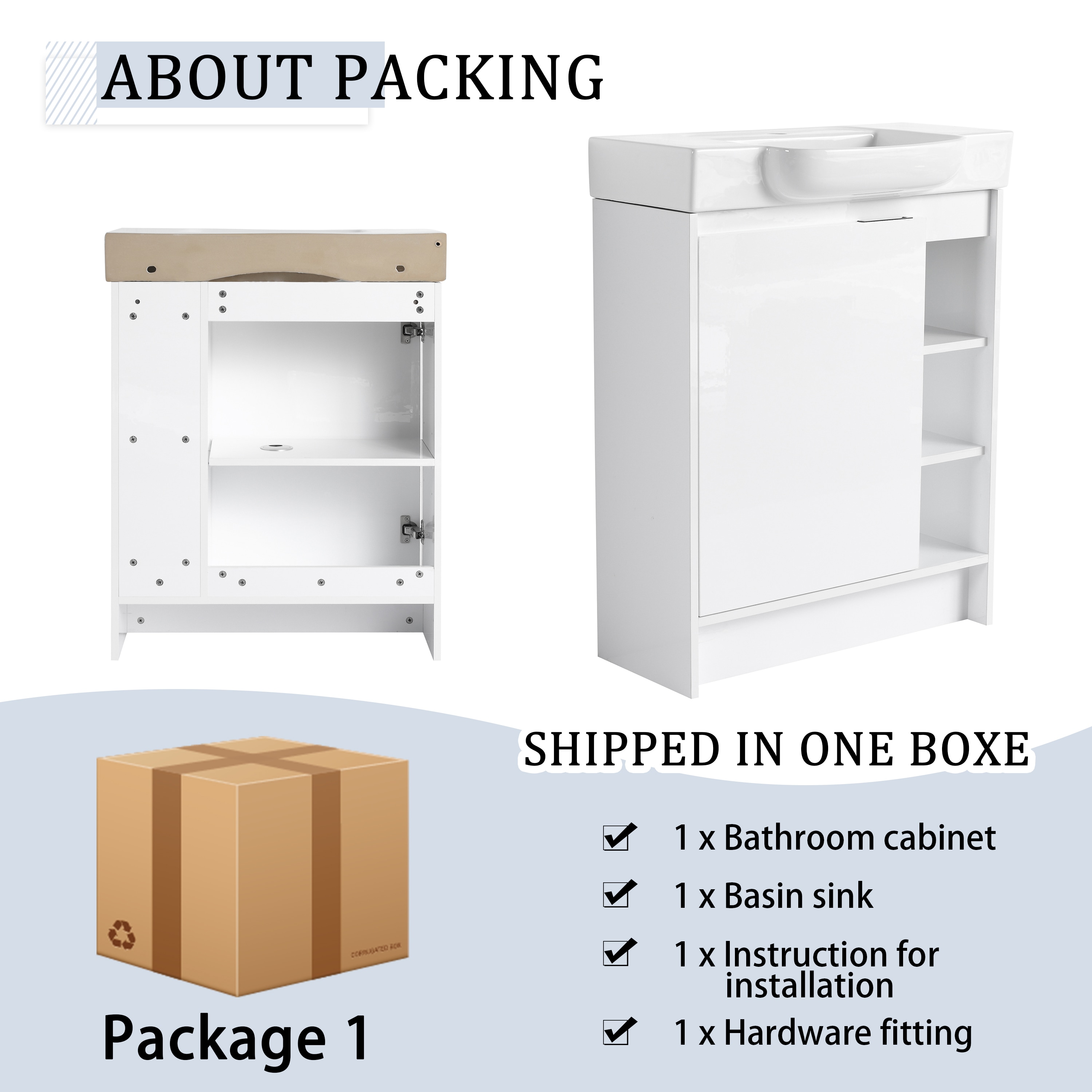 Forclover QNM-11428WT Bath-Vanity-Combo - View #7