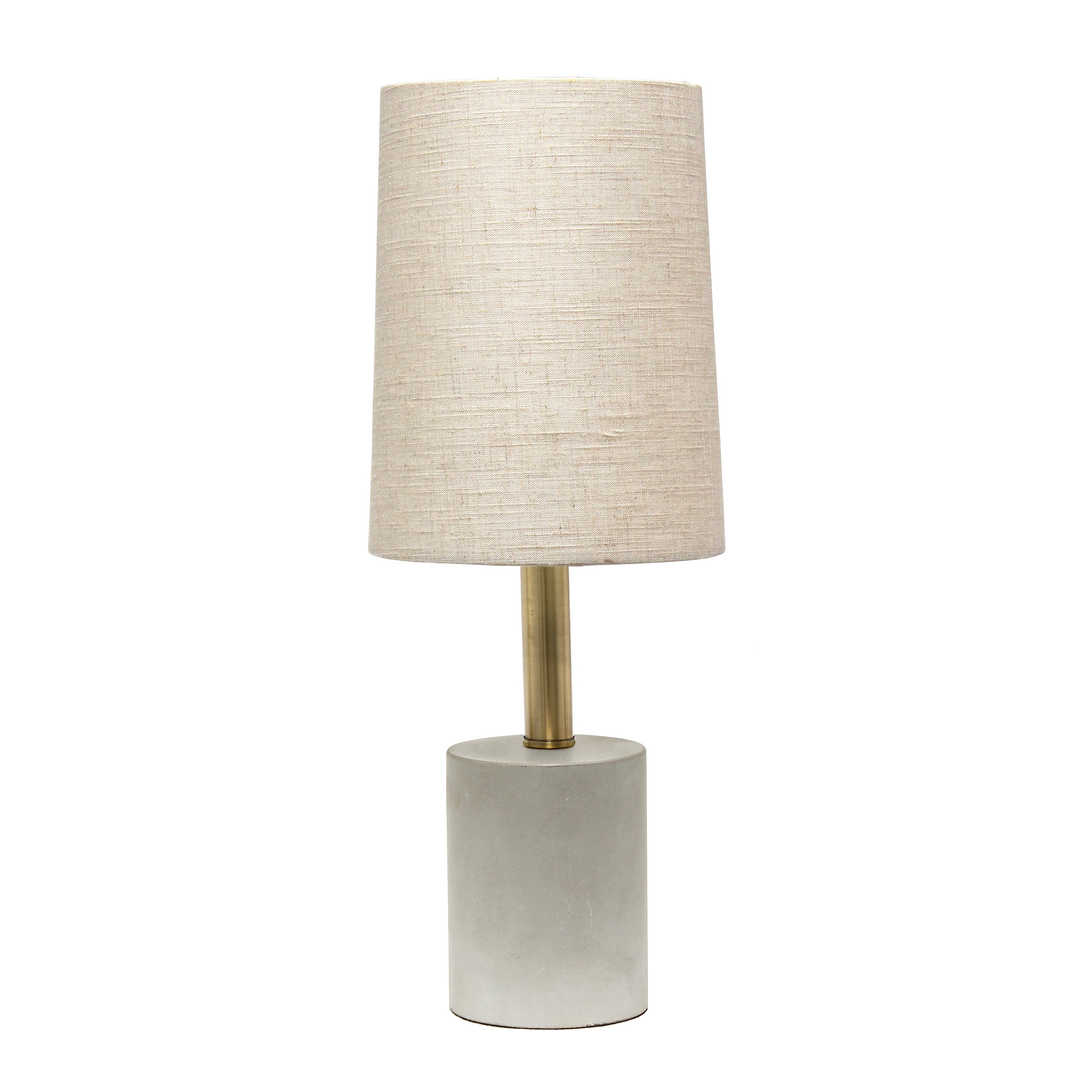 Lalia Home LHT-5000-KK Organix 18-in Khaki On/Off switch Table Lamp with Fabric Shade