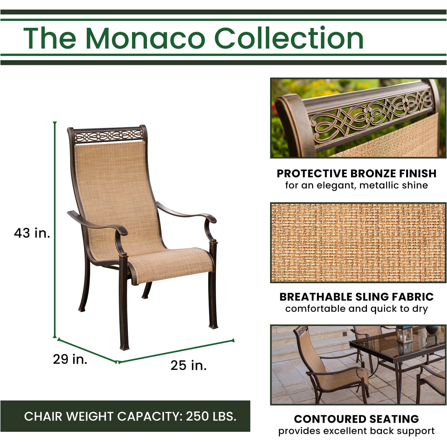 Hanover MONDN3PCG Patio-Dining-Sets - View #3