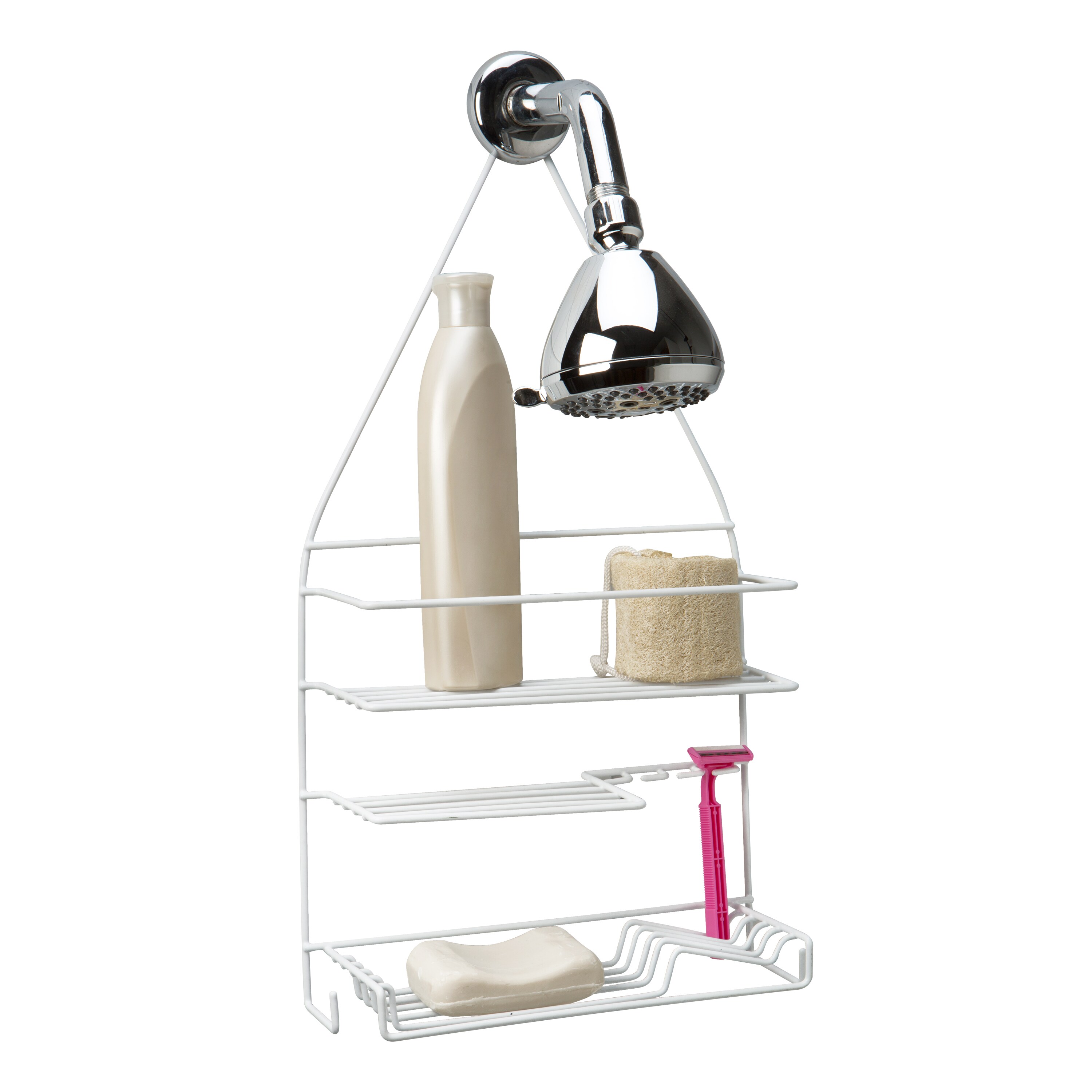 Bath Bliss Chrome Steel 2-Shelf Hanging Shower Caddy 21.1-in x