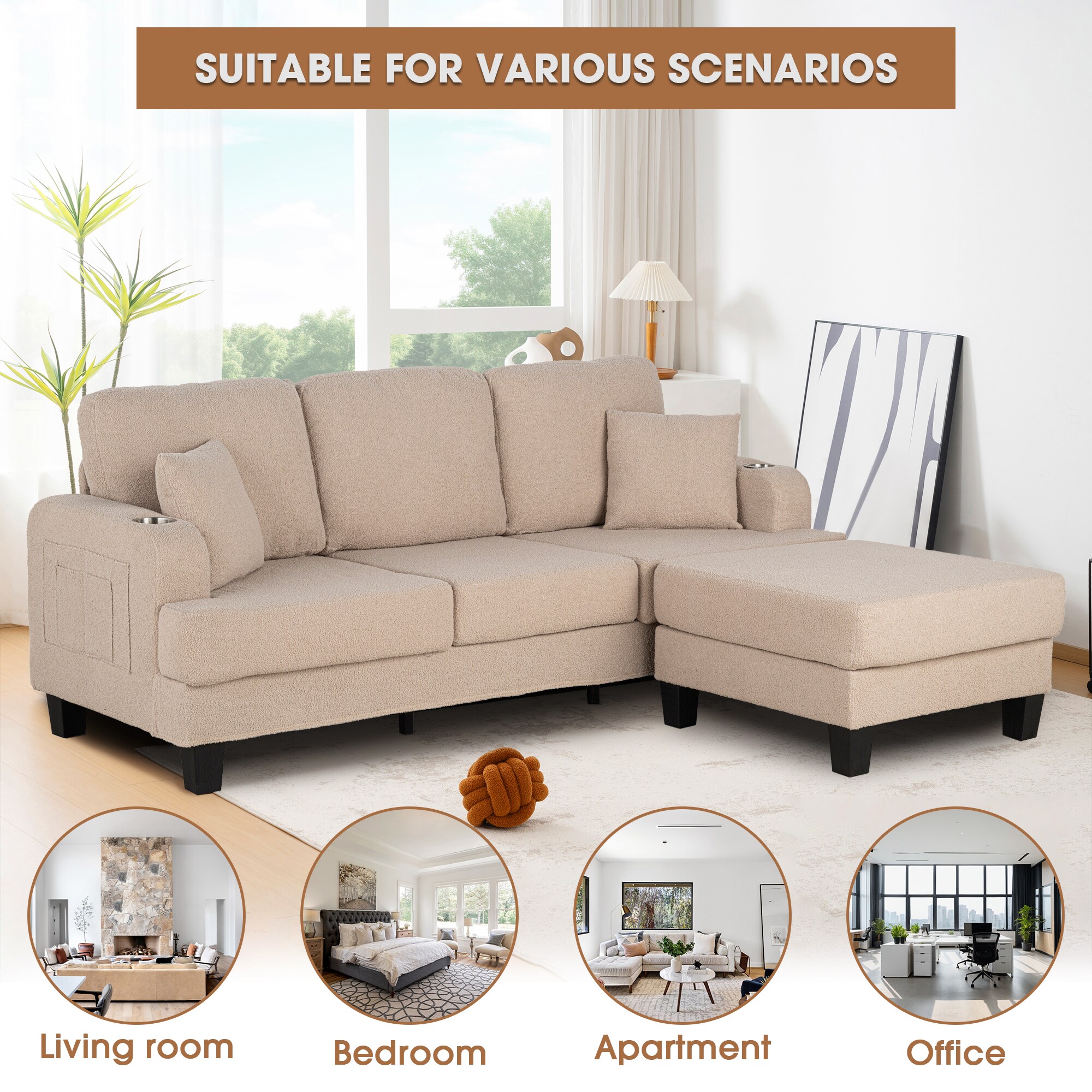 IHOMEadore MDSL6936BG Sofas-Loveseats - View #2