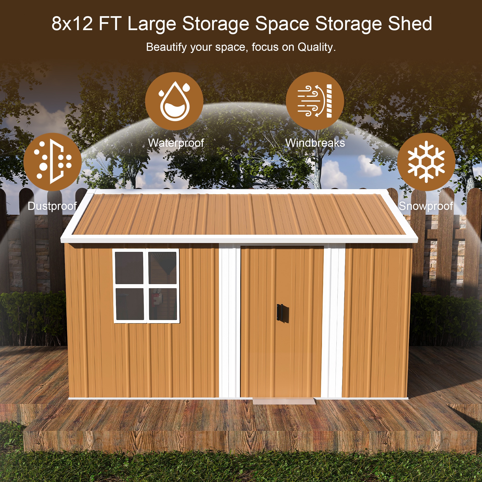 Mondawe MD-W291100006 Metal-Storage-Buildings-Sheds - View #4