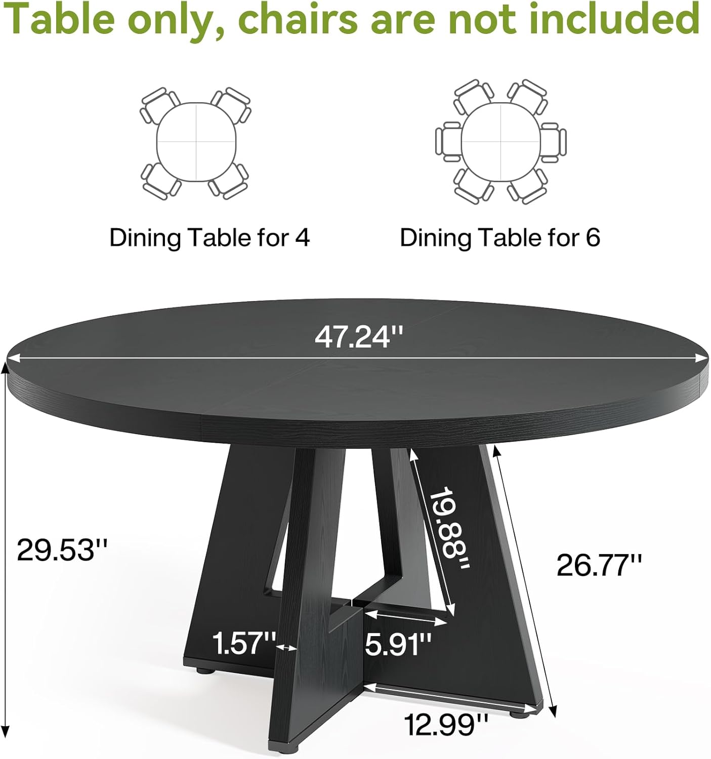 Tribesigns LWFD-XK00741 Dining-Tables - View #6