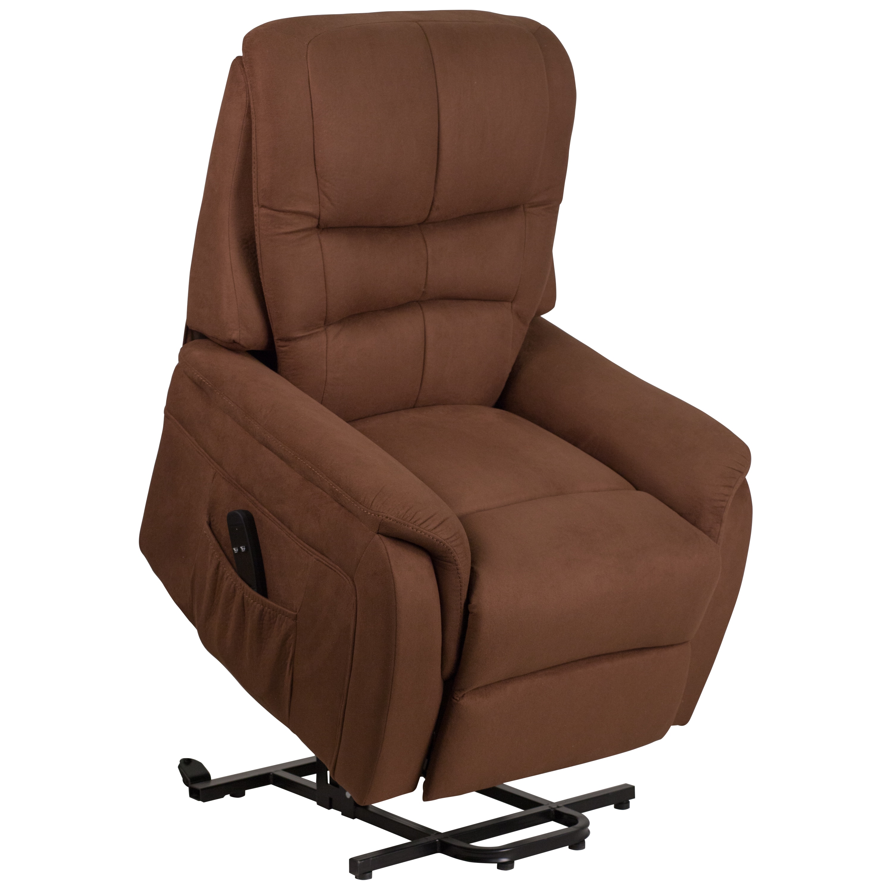 Flash Furniture 889142092162 HERCULES Series Brown Microfiber Microfiber Upholstered Recliner with Lift Assistance