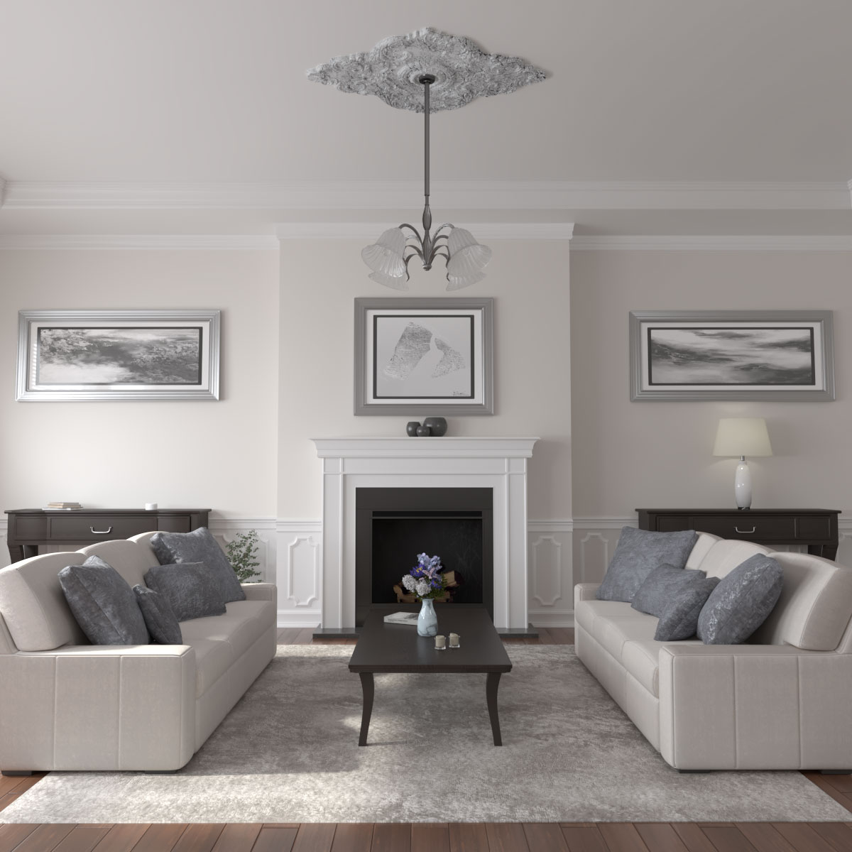 Ekena Millwork CM67PEUWC Ceiling-Medallions - View #4