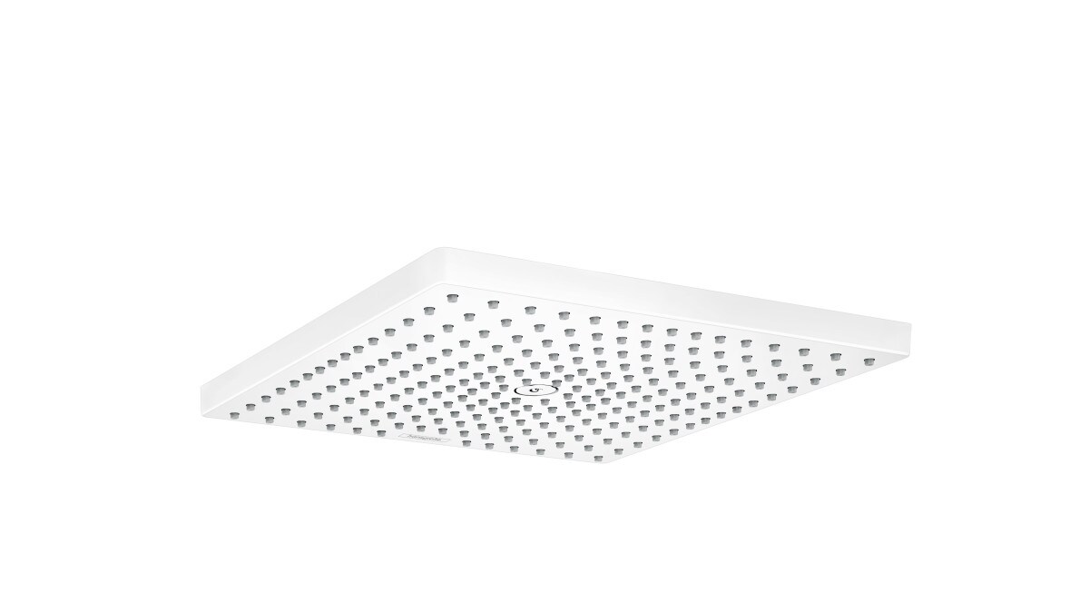 Hansgrohe 26240701 Raindance E 1.0 -Spray Matte White 11.75-in Square Fixed Rain Shower Head 1.8 GPM