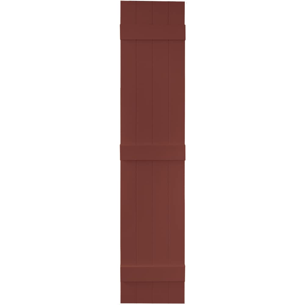 Vantage V6831471027 13.875-in W x 70.5-in H Cambridge Red Board and batten Exterior Shutters ( 1 -Pack )