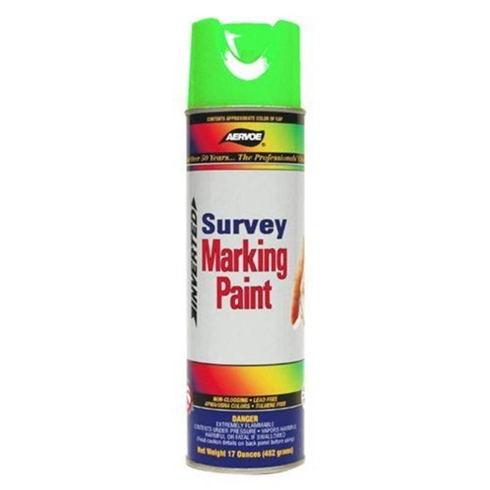 Aervoe AER224--12 Professional 12 -Pack Flourescent Green Water-based Marking paint ( Spray can )