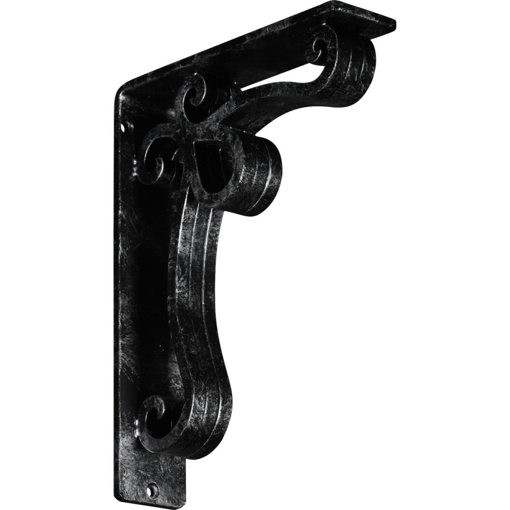 Ekena Millwork BKTM02X07X10TOLASV Orleans 7.5-in x 2-in x 10-in Gray Wrought iron Countertop support bracket