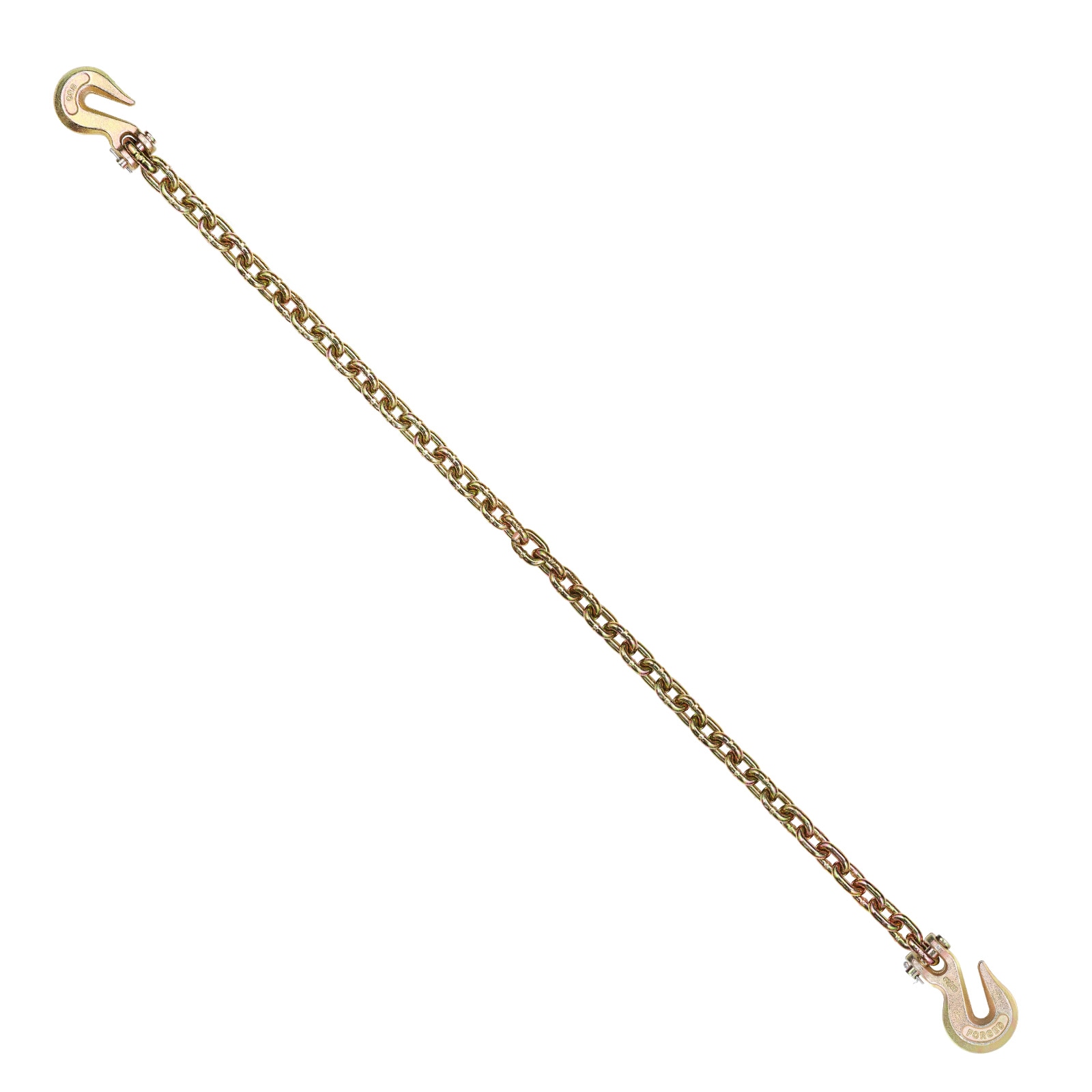 SVOPES SVOPESZGTLSGM10492V0 G80 Transport Binder Chain. 3/8inch x 10.3ft Tow Chain with Clevis Grab Hooks. 7100 lbs Safe Working Load. Durable Trailer Logging Chain for Securing. Towing. and Binding Equipment