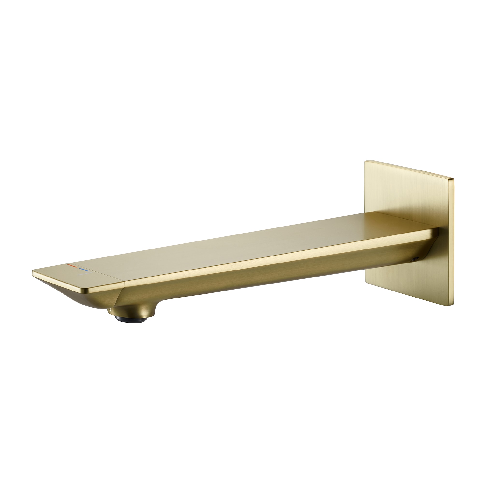 RBROHANT Brass Single Handle Wall Mount Bathroom Sink Faucet with Valve and Flange Included in Brushed Gold