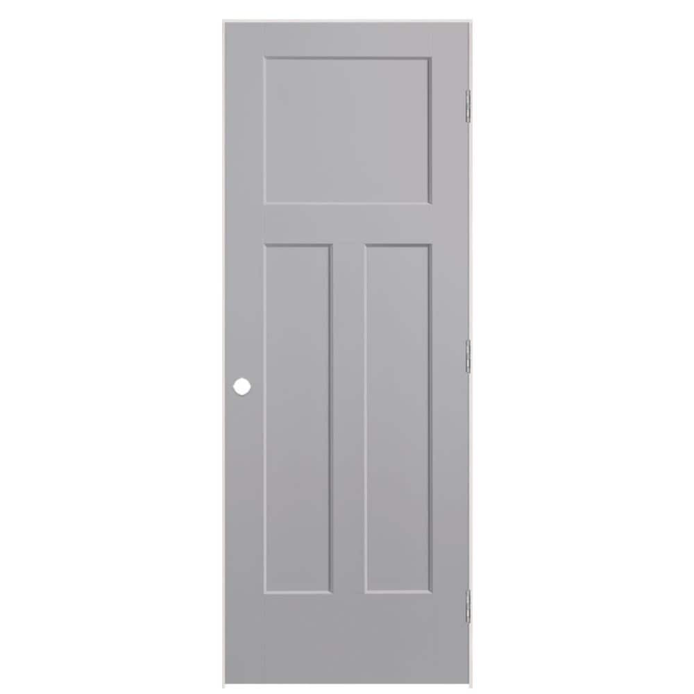 Masonite Winslow 28-in x 80-in 3-panel Craftsman Solid Core Molded Composite Left Hand Single Prehung Interior Door