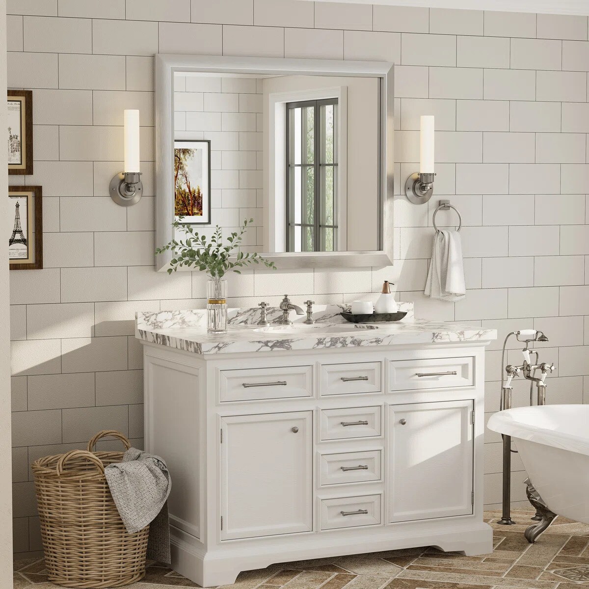 YQP YQP-D-RA10080-S Framed-Bath-Mirrors - View #2