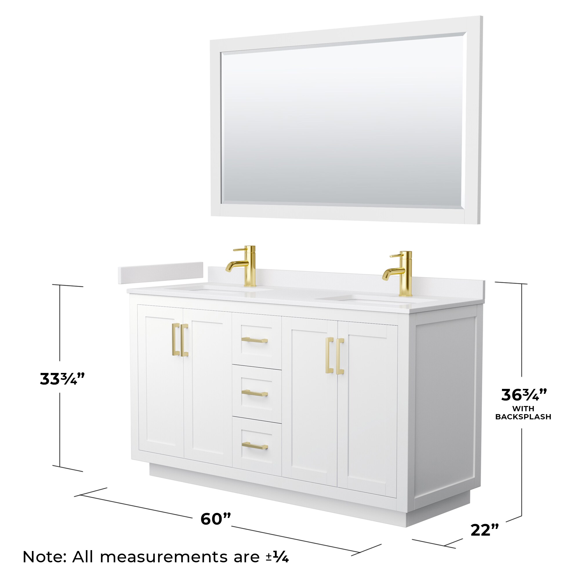Wyndham Collection WCF292960DWGWCUNSM58 Bath-Vanity-Combo - View #6