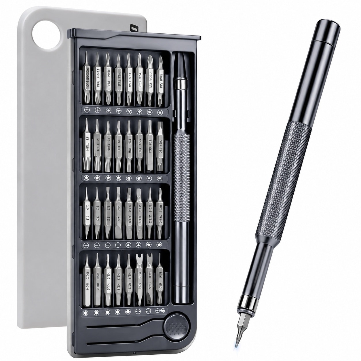 KHKFY  Precision Screwdriver Set 65-in-1 S2 Alloy Steel Magnetic Mini Screwdriver Bits for iPhone Macbook Laptop Computer PS5 Xbox Switch Watch
