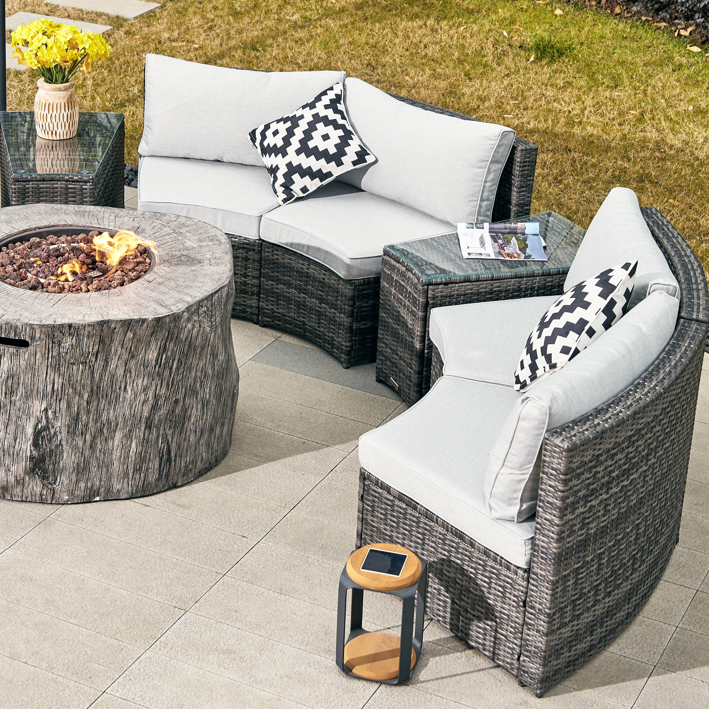 Direct Wicker DWS-1205B6S2T&2181G Patio-Conversation-Sets - View #9