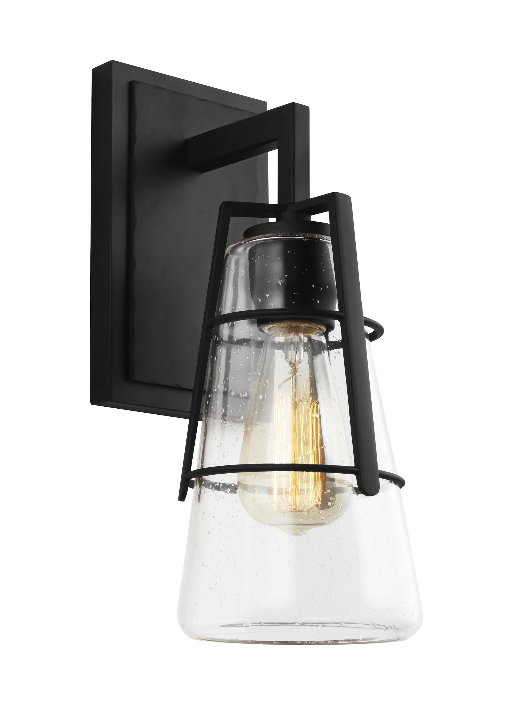 Generation Lighting VS2471MBK Adelaide 5.375-in W 1 -Light Black Wall Sconce
