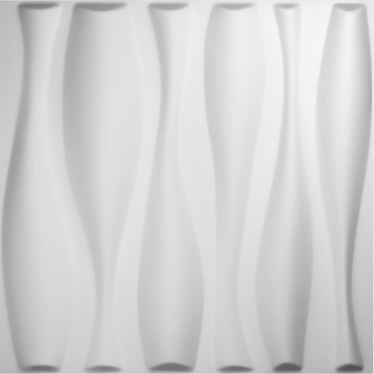 Ekena Millwork WP20X20FAWH-CASE-12 19-5/8-in x 19-5/8-in Embossed Paintable/Stainable White PVC Abstract Wall Panel ( 12 -Pack, Covers 32.1-sq ft )