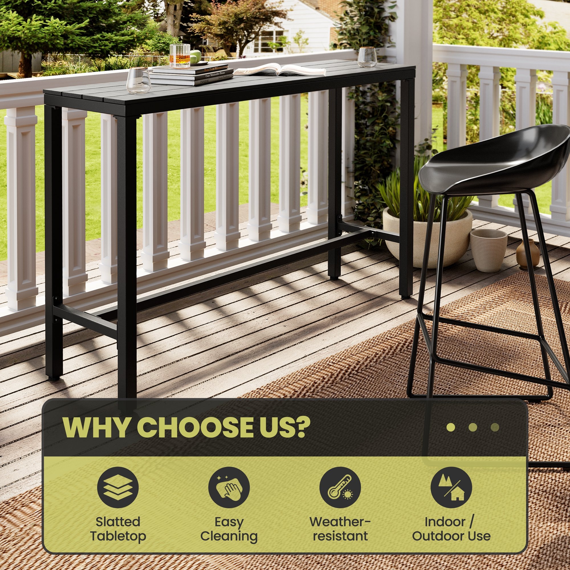 Crestlive Products CL-TB034BLK140 Patio-Tables - View #5