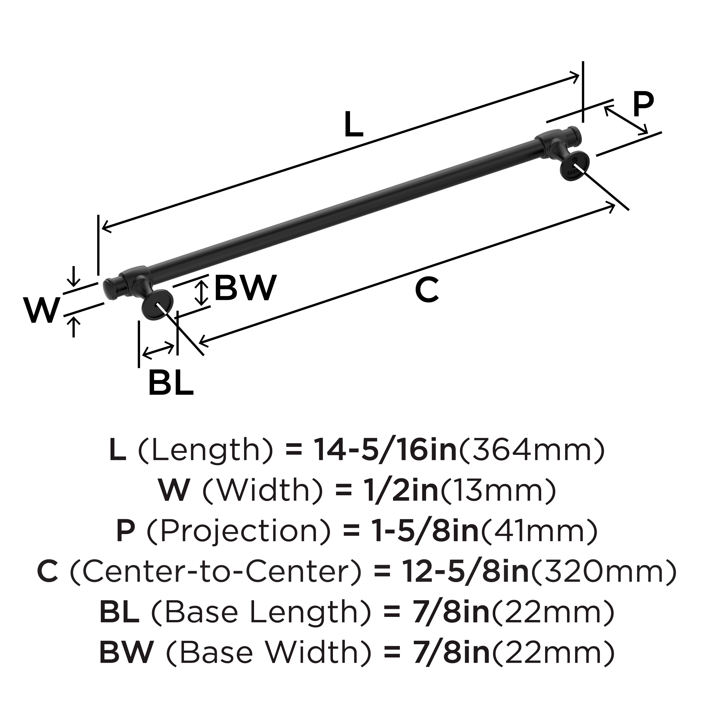 Amerock BP36773FB Cabinet-Pulls - View #4