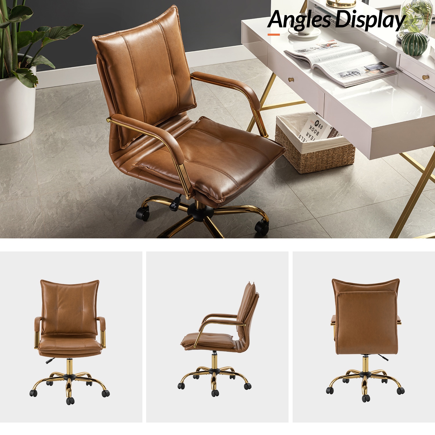 14 Karat Home OFHT0417-CAMEL Office-Chairs - View #4
