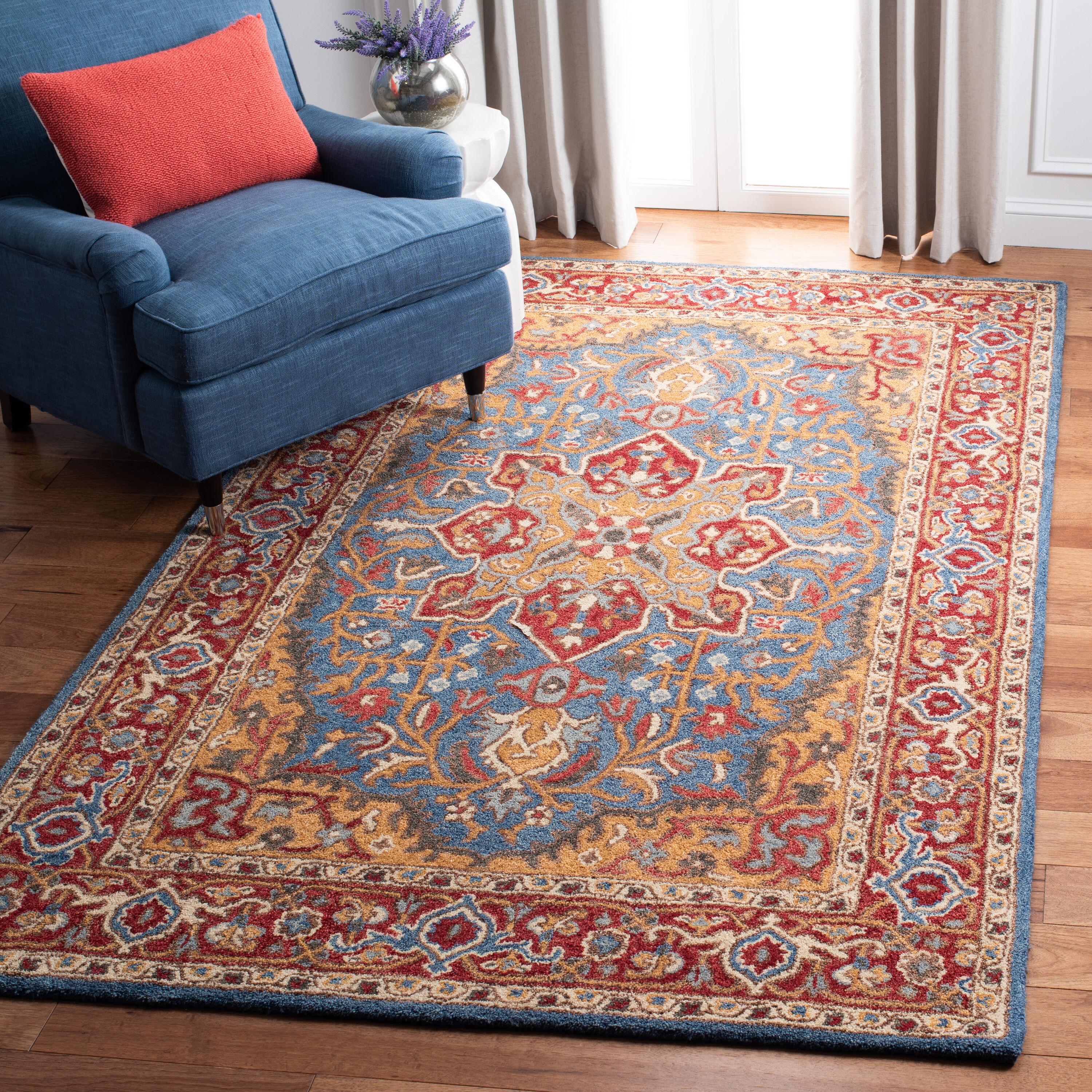  Antiquity 521 Red/Blue TRADITIONAL 5ft x 8ft Medium Rectangle Rug