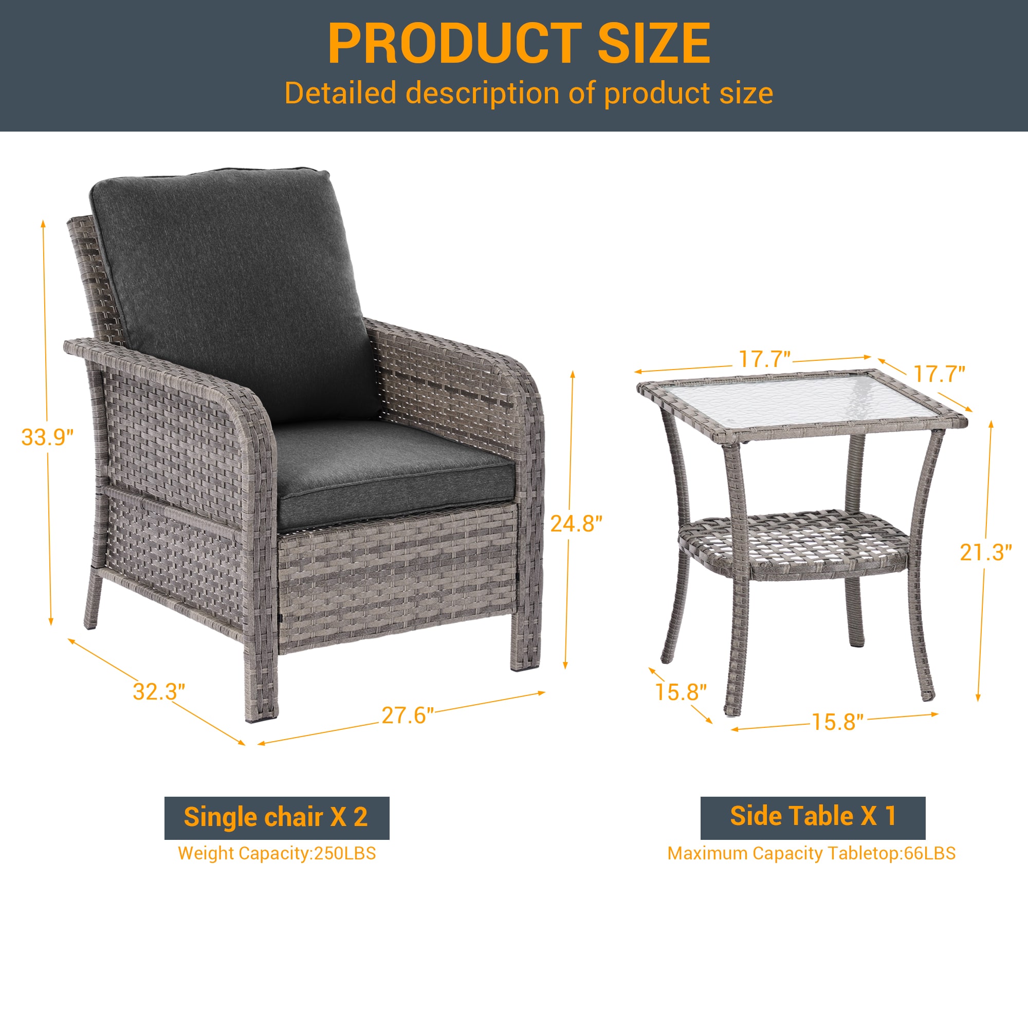 ACEGOSES LW-S2BNY-T3 Patio-Conversation-Sets - View #2