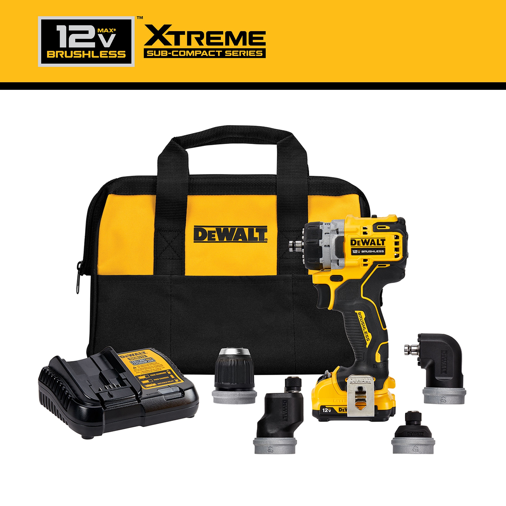 DEWALT XTREME 5-In-1 12-volt Max 3/8-in Brushless Cordless Drill (1-Battery  Included, Charger Included and Soft Bag included) in the Drills department  at