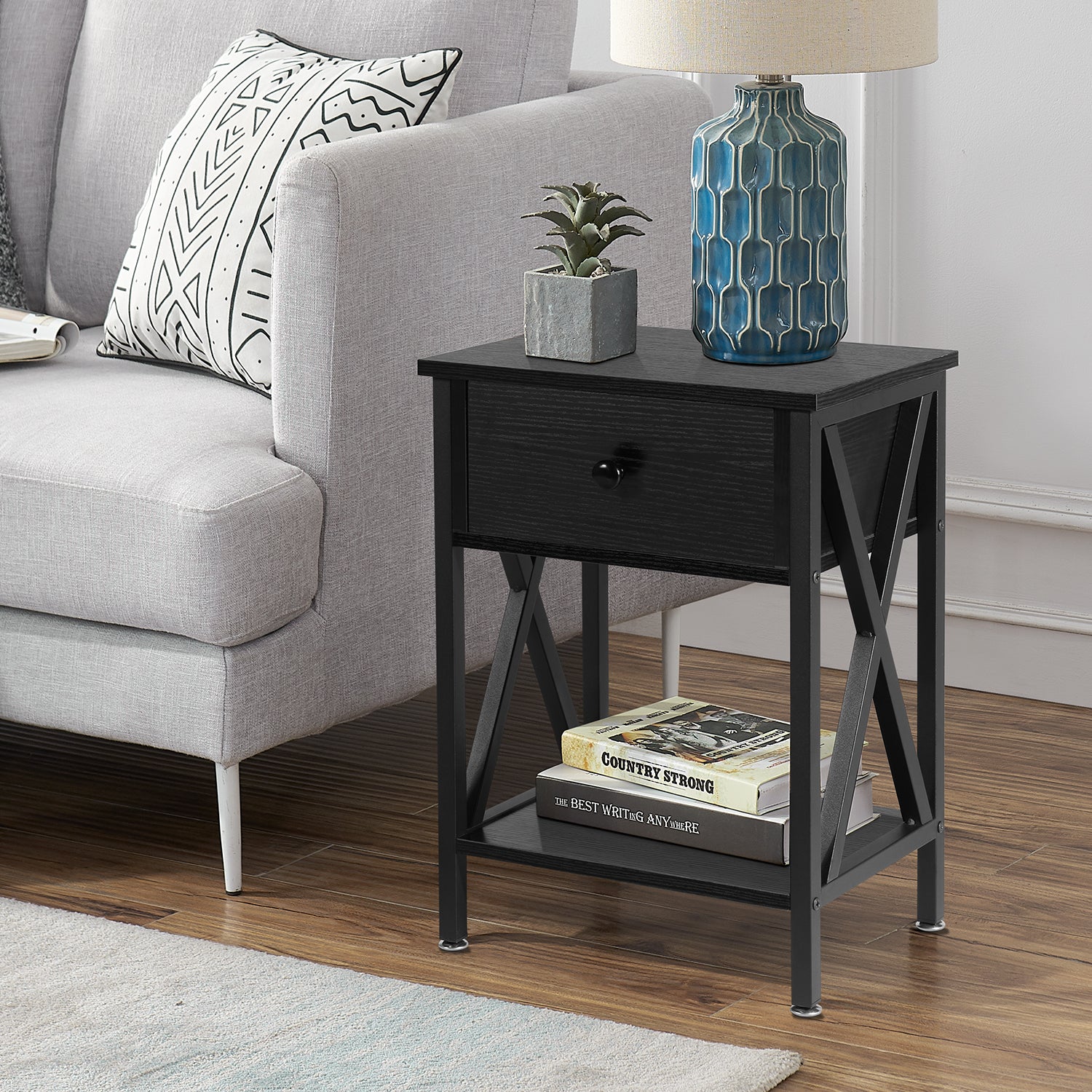 Vecelo LOE-DC-NS01-BLK-A2 nightstands - View #10