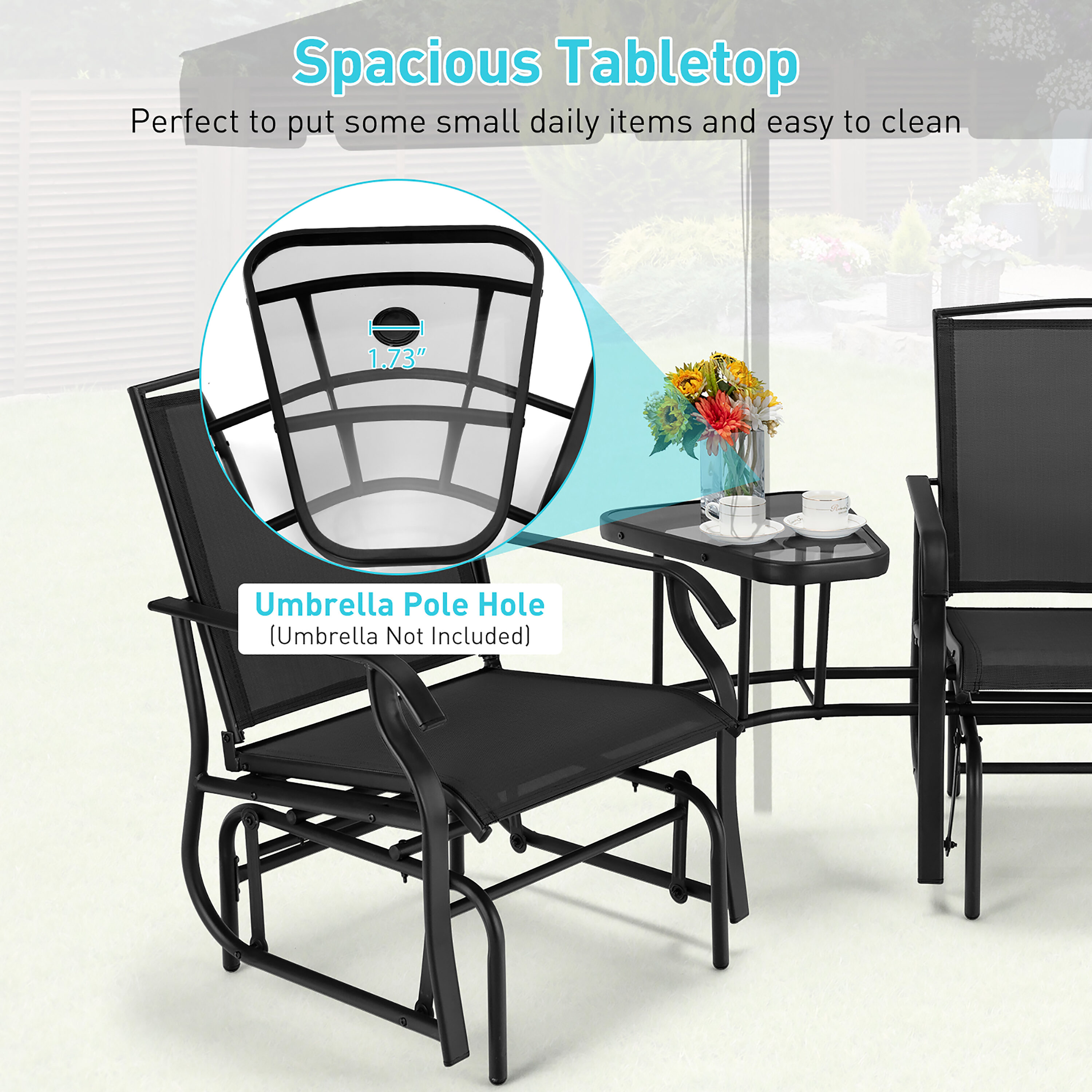 Costway NP10188DK Patio-Conversation-Sets - View #4