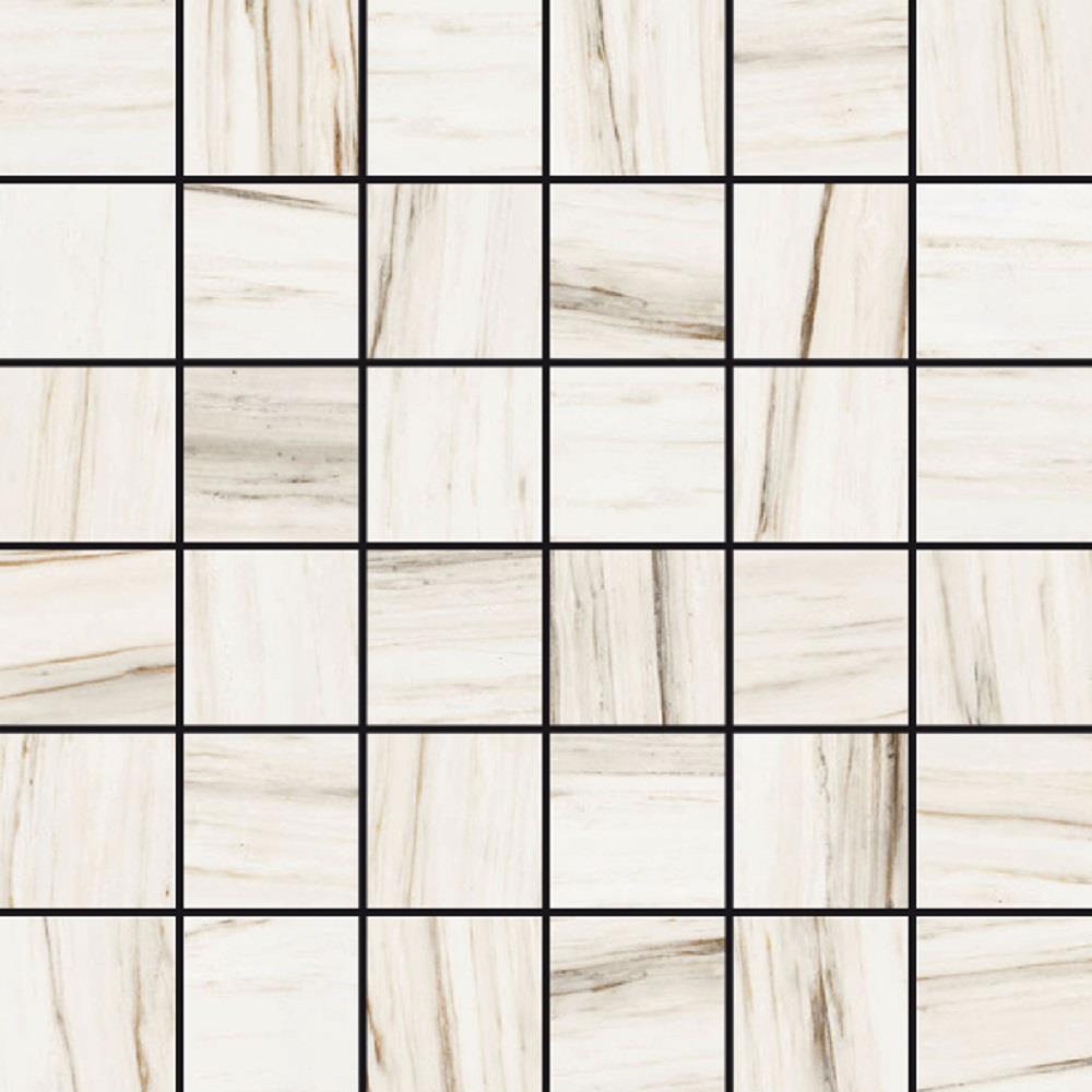 Style Selections 32CR10MO Corinth White 12-in x 12-in Porcelain Border Tile (0.96-sq. ft/ Piece)