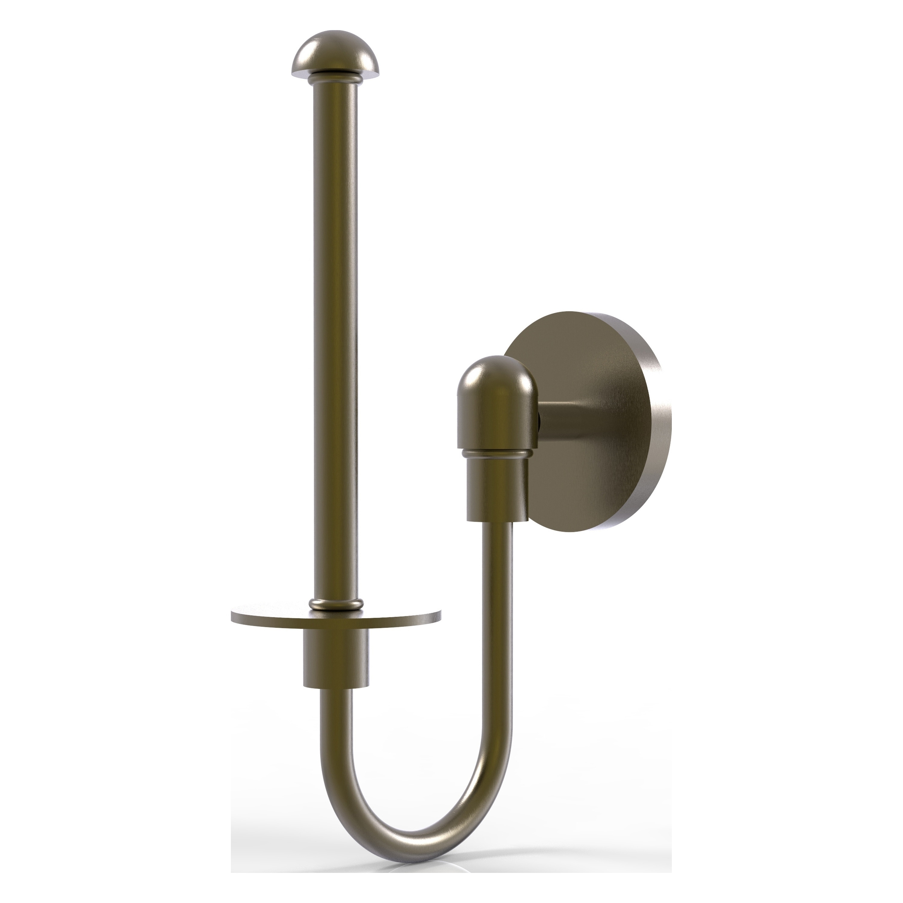 Allied Brass TA-24U-ABR Tango Antique Brass Wall mount Single post Toilet Paper Holder 1 -Rolls with Storage