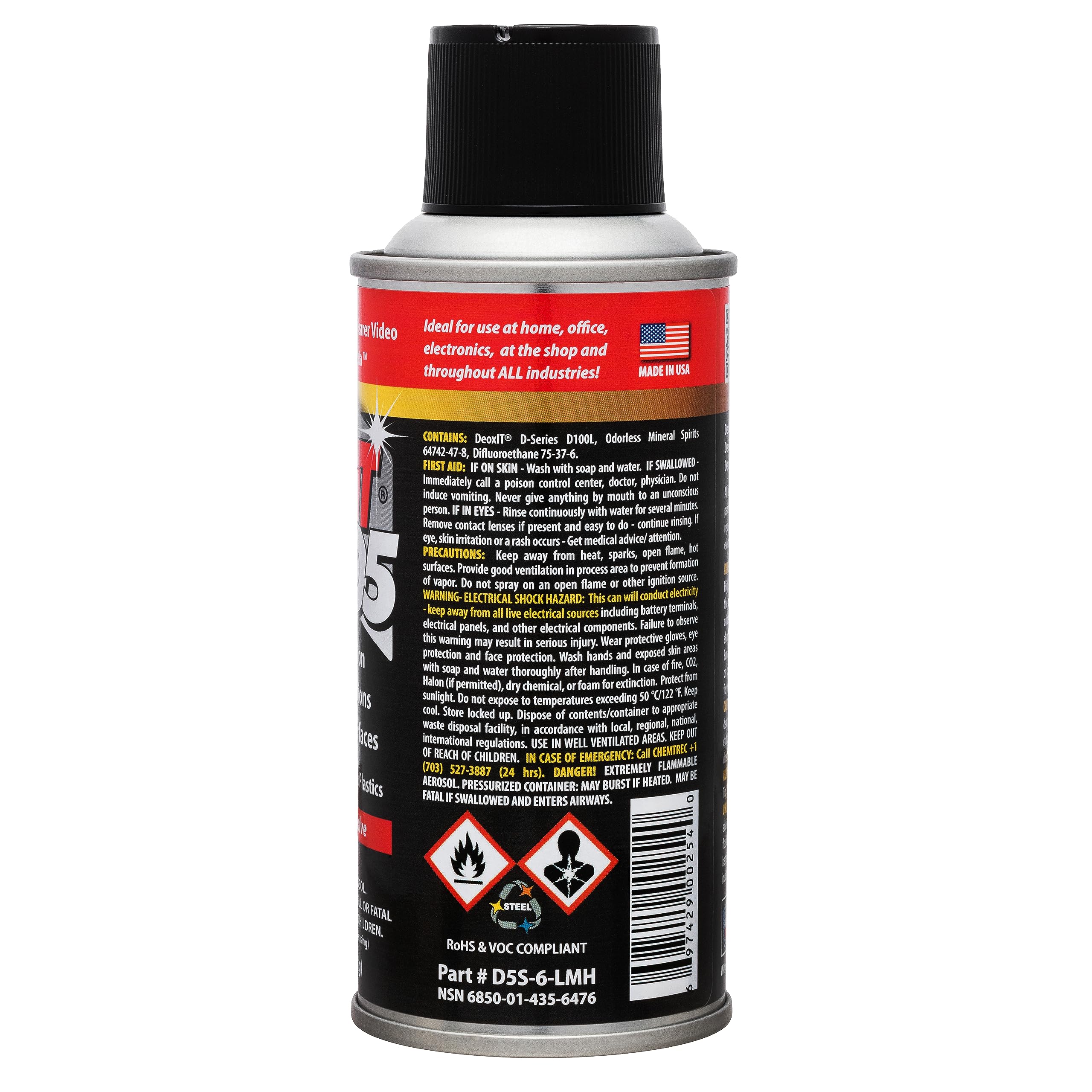 CAIG Laboratories D5S-6 DeoxIT Spray 6-Pack in the Pepper Spray