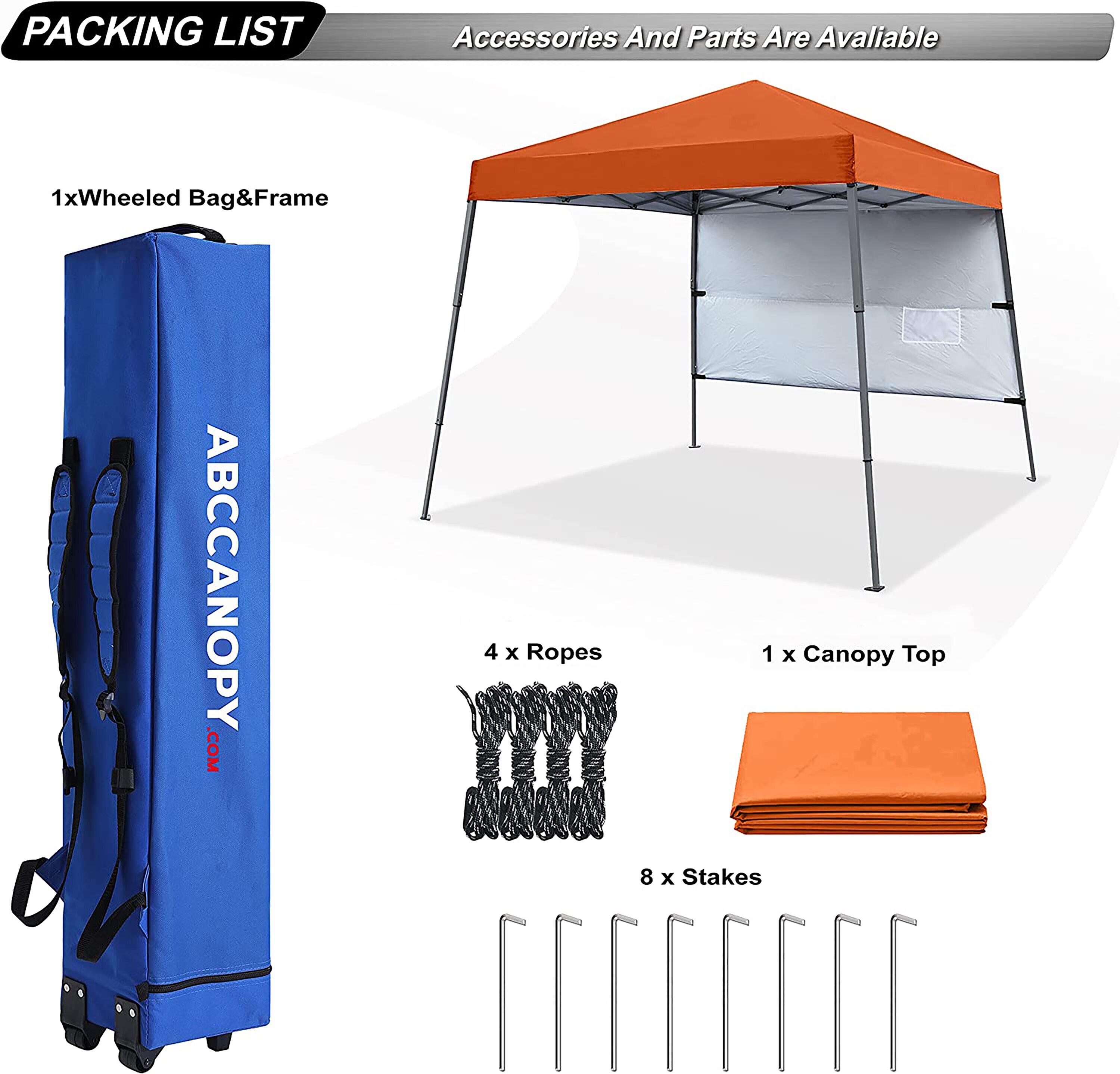 ABCCANOPY AHXJ1W-8FTORANGE Canopies-Sl - View #4