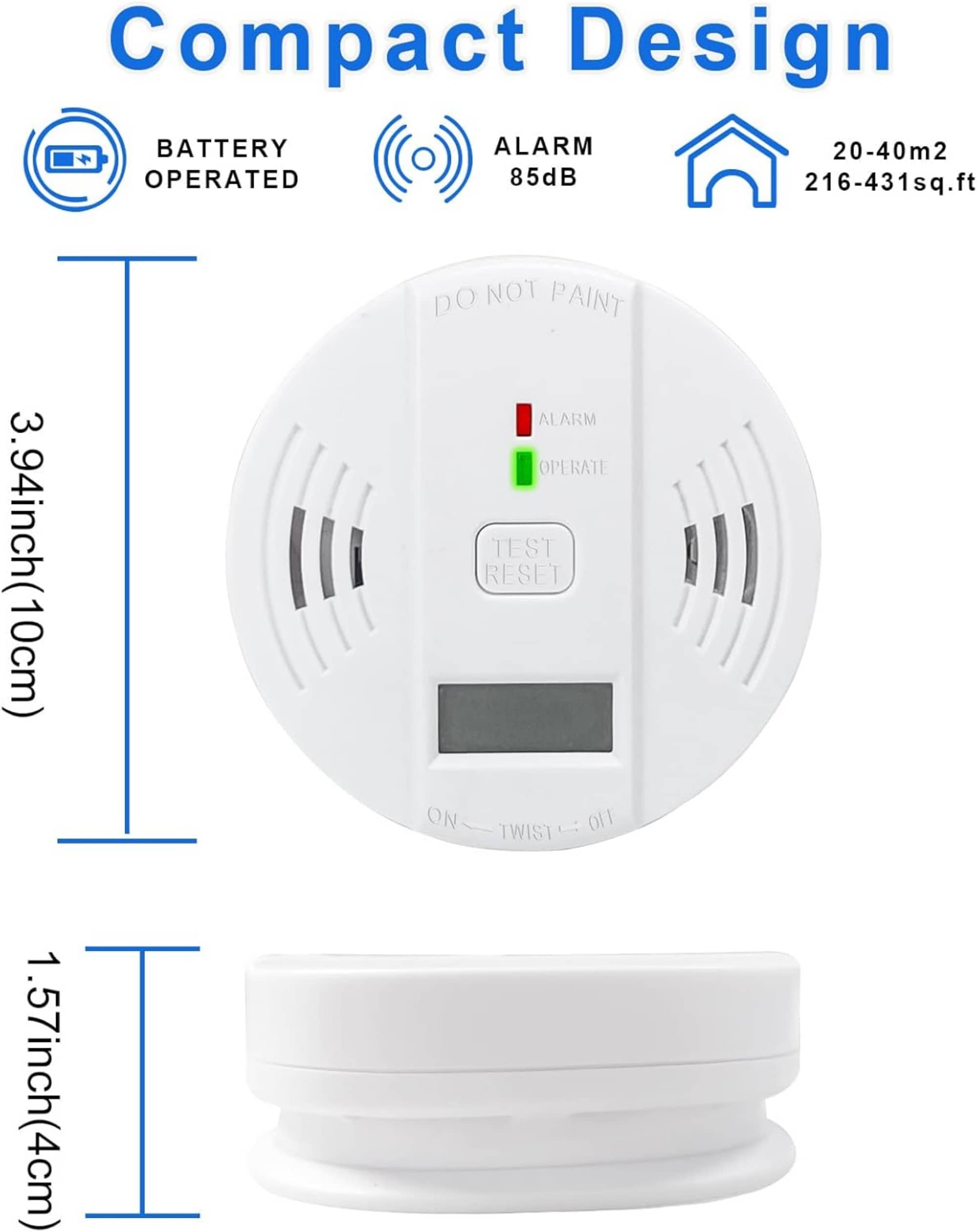 Vintage B0CYH4PYZ42PACK Carbon-Alarms - View #7