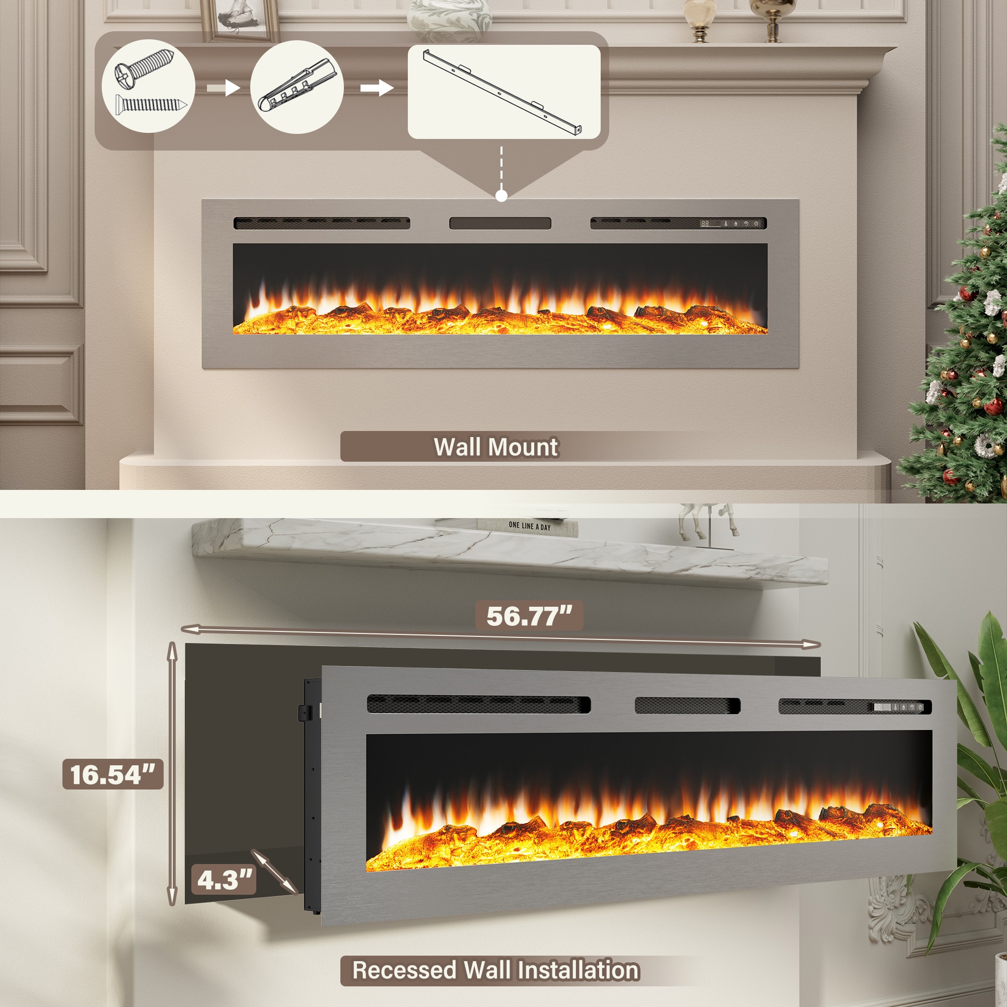 Clihome CL-W60 Electric-Fireplaces - View #11