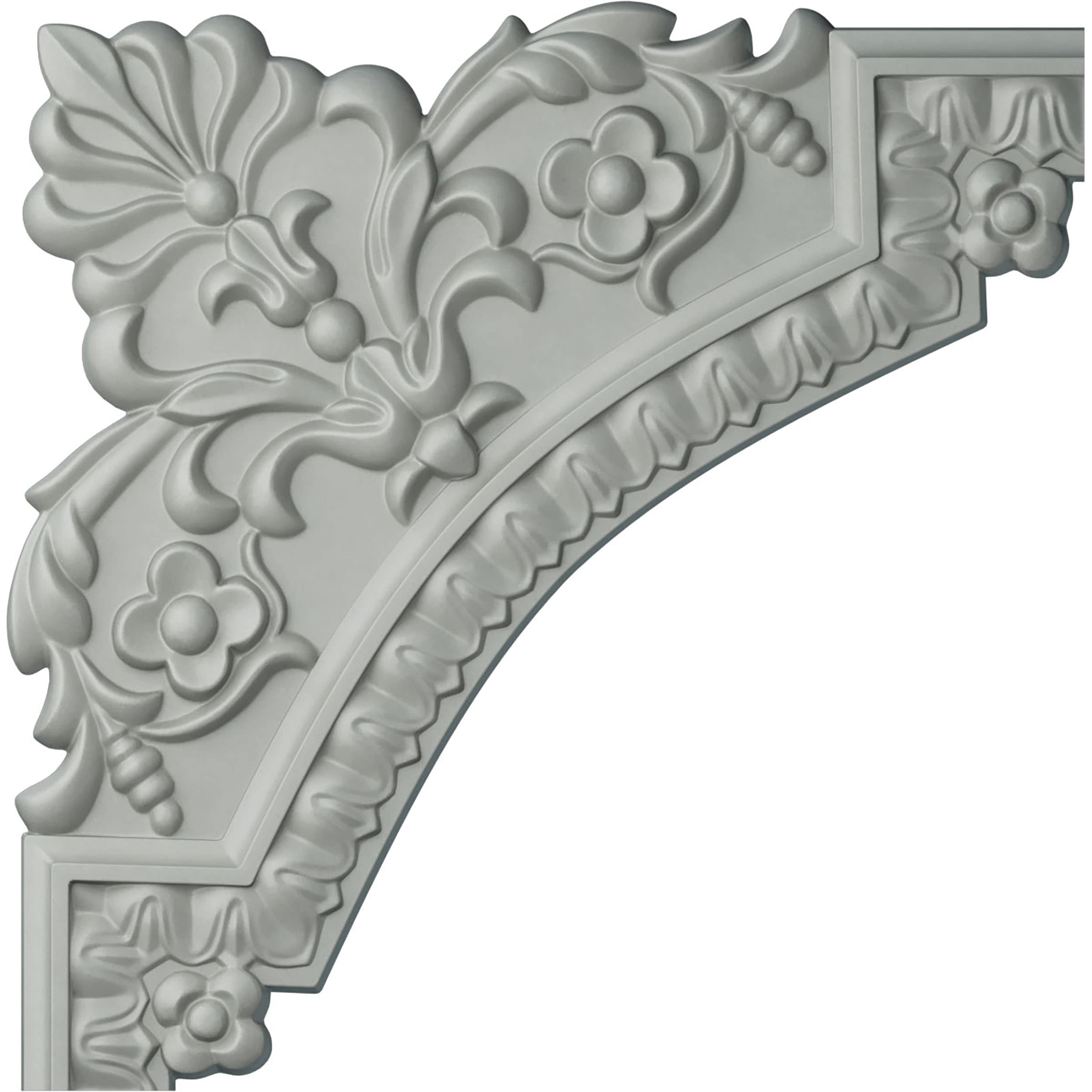 Ekena Millwork PML11X11LA Lanarkshire Primed Urethane 169208 Panel corner Picture Frame Moulding